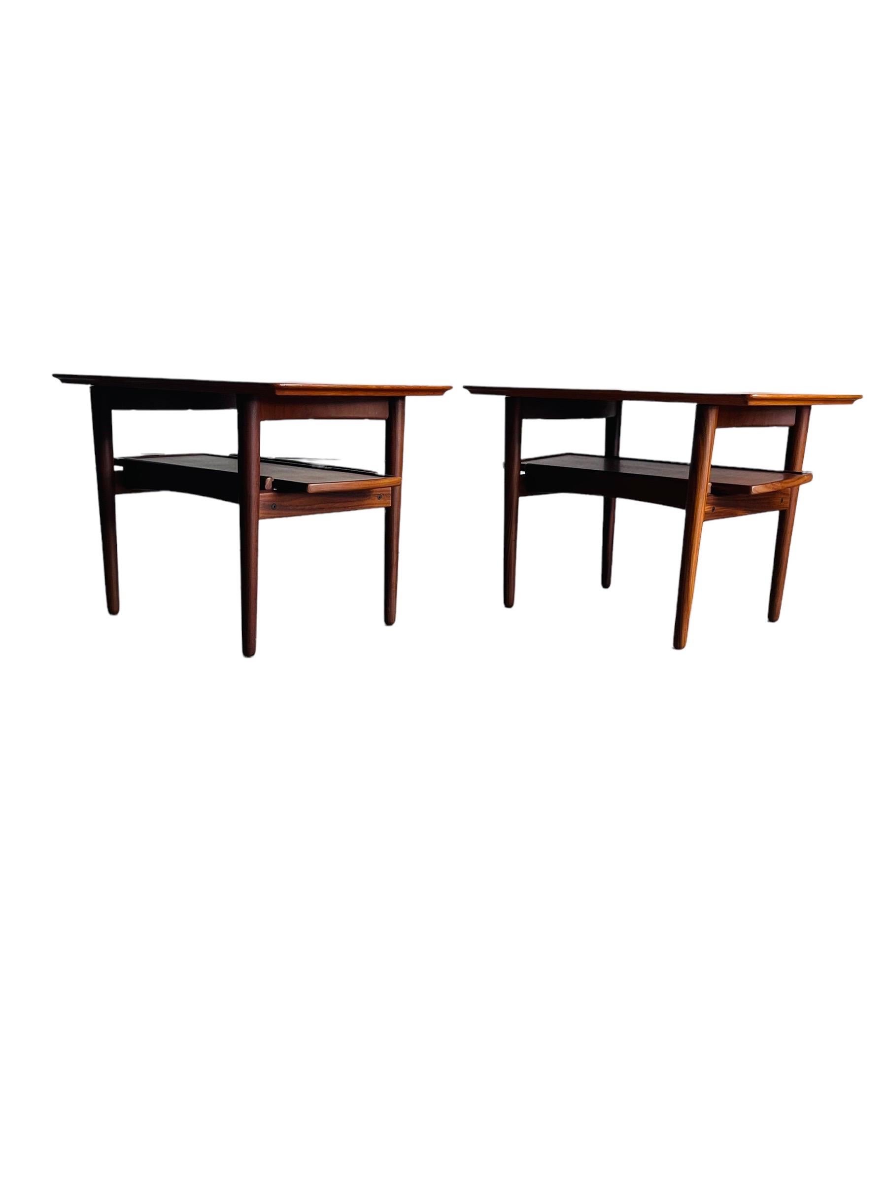 Pair Danish Modern Teak End Tables by Bramin Mobler In Good Condition In Brooklyn, NY