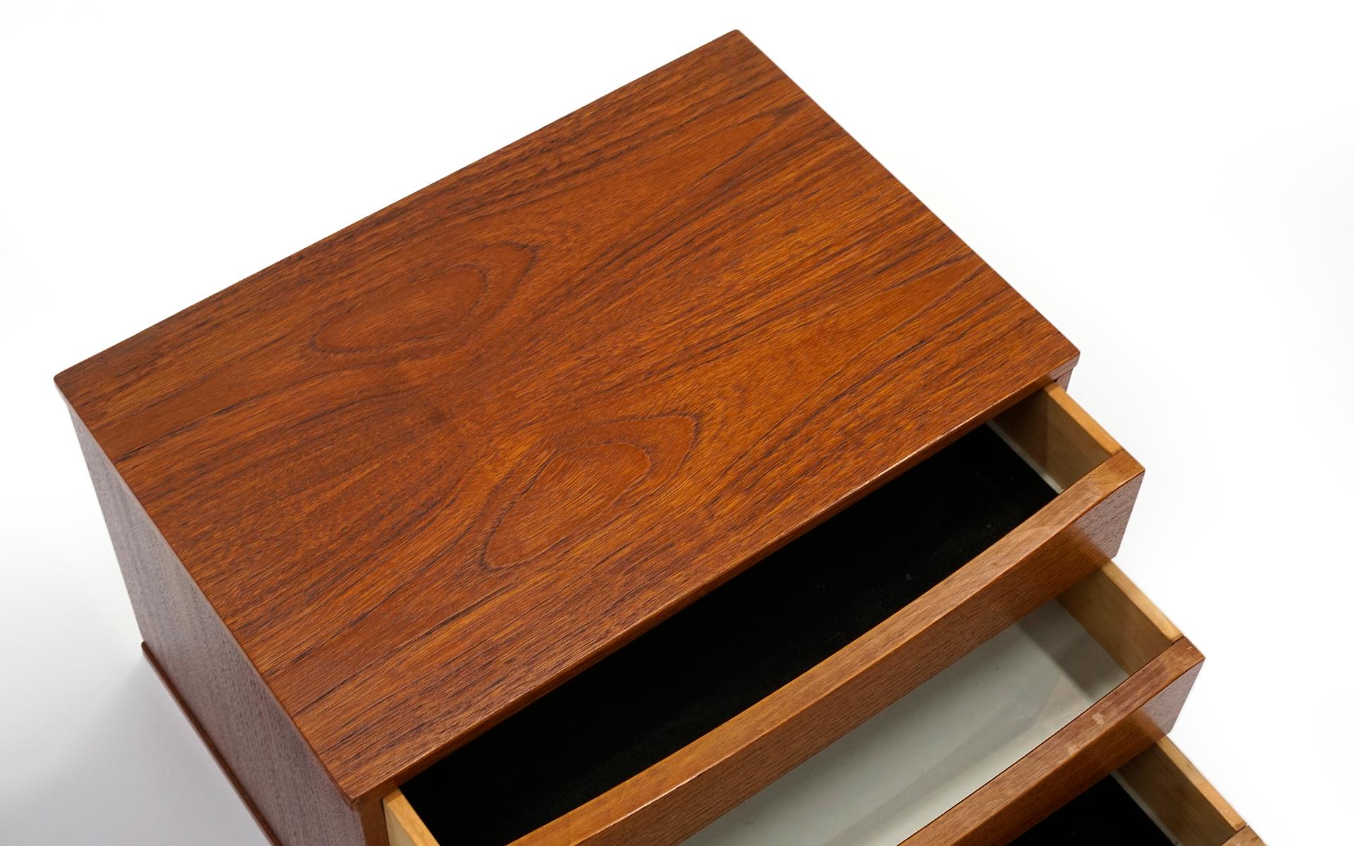 Mid-20th Century Pair of Danish Modern Teak Jewelry Cabinets by Arne Vodder for Sibast