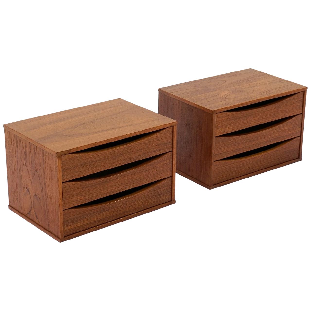Pair of Danish Modern Teak Jewelry Cabinets by Arne Vodder for Sibast