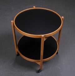 Pair Danish Modern Tray Tables in Oak by Hans Bølling