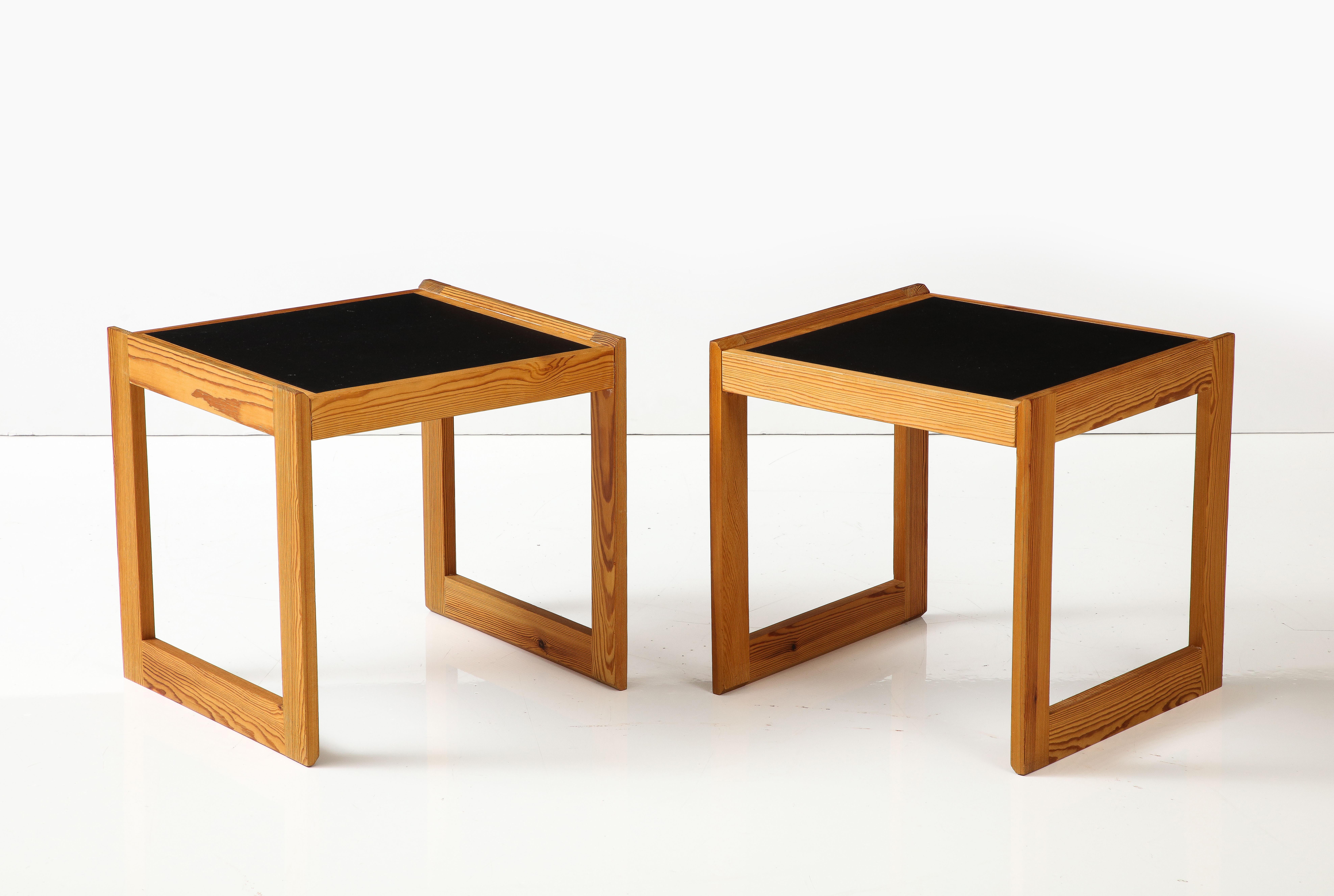 Pair Danish Pine & Laminate Side Tables, circa 1960s For Sale 6