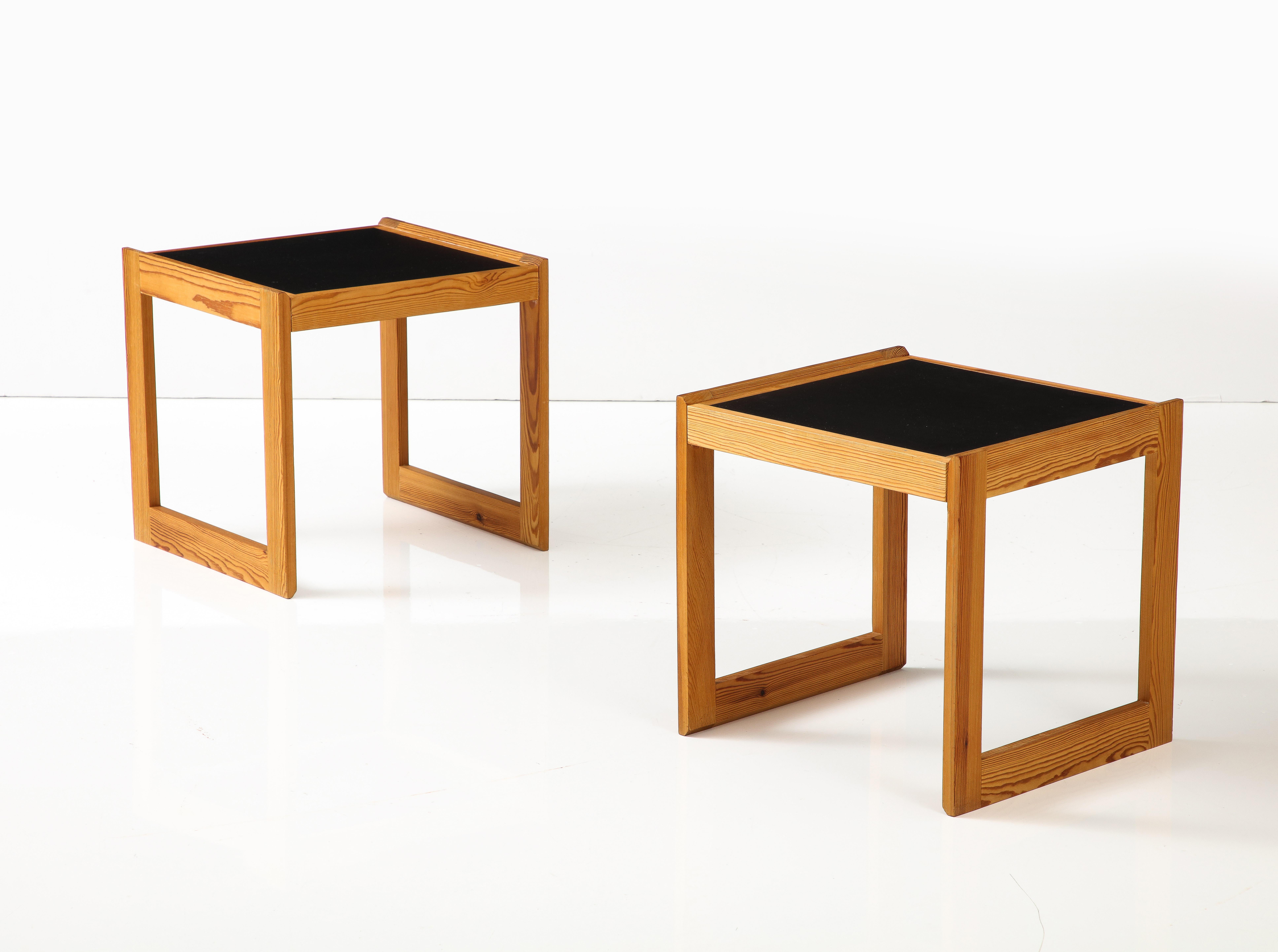 Pair Danish Pine & Laminate Side Tables, circa 1960s For Sale 10