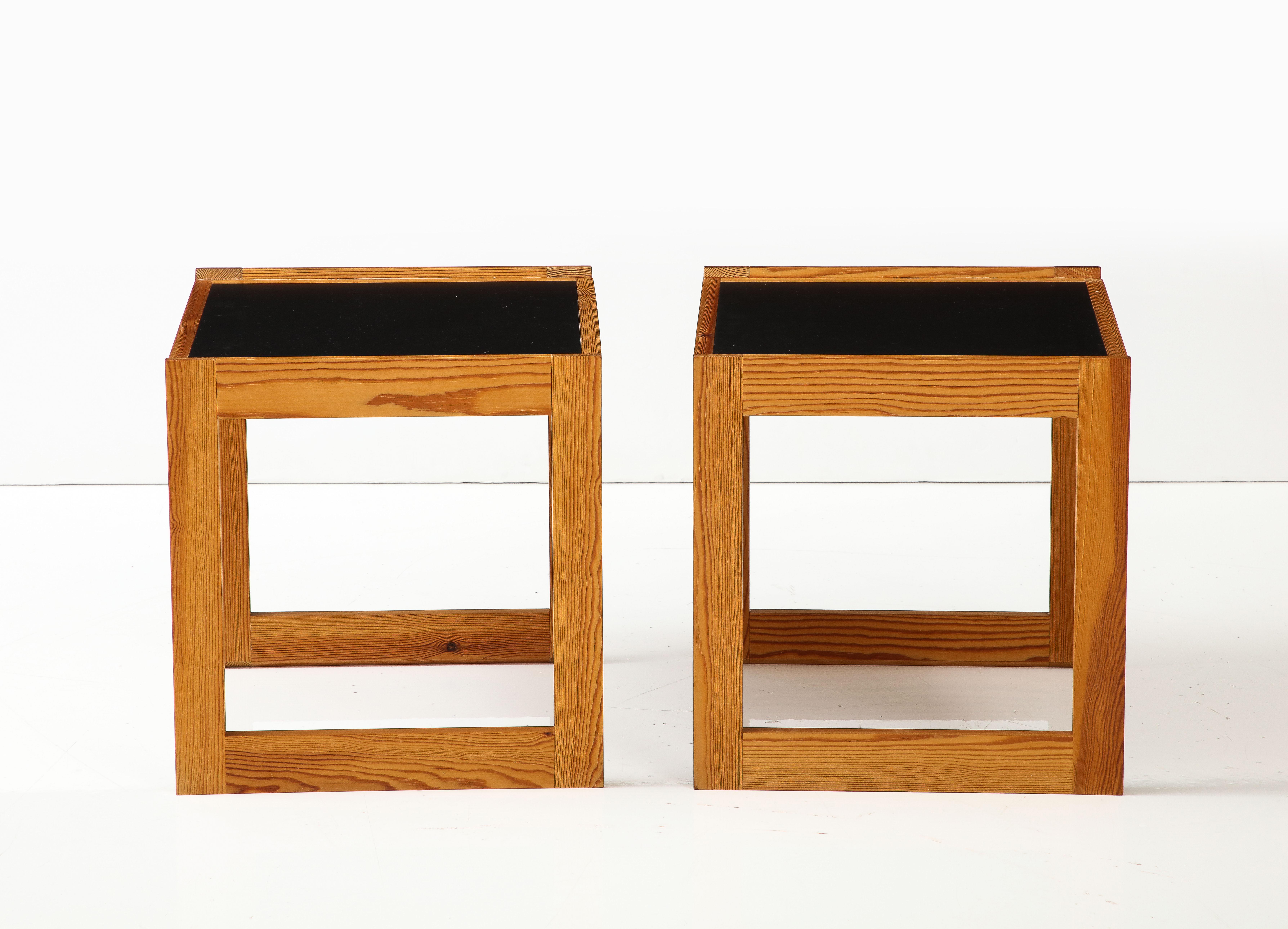 Pair Danish Pine & Laminate Side Tables, circa 1960s For Sale 12