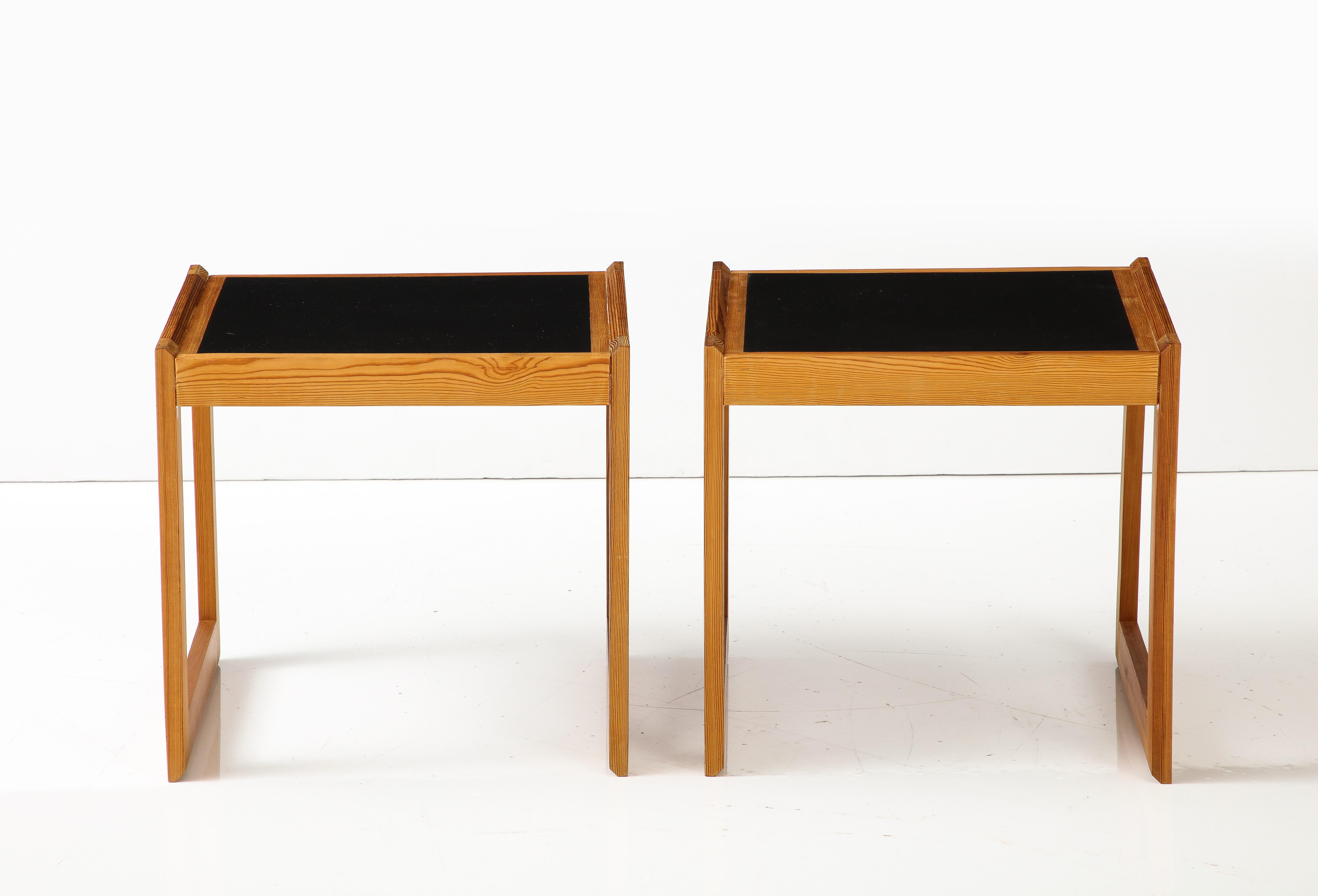 Pair Danish Pine & Laminate Side Tables, circa 1960s For Sale 13