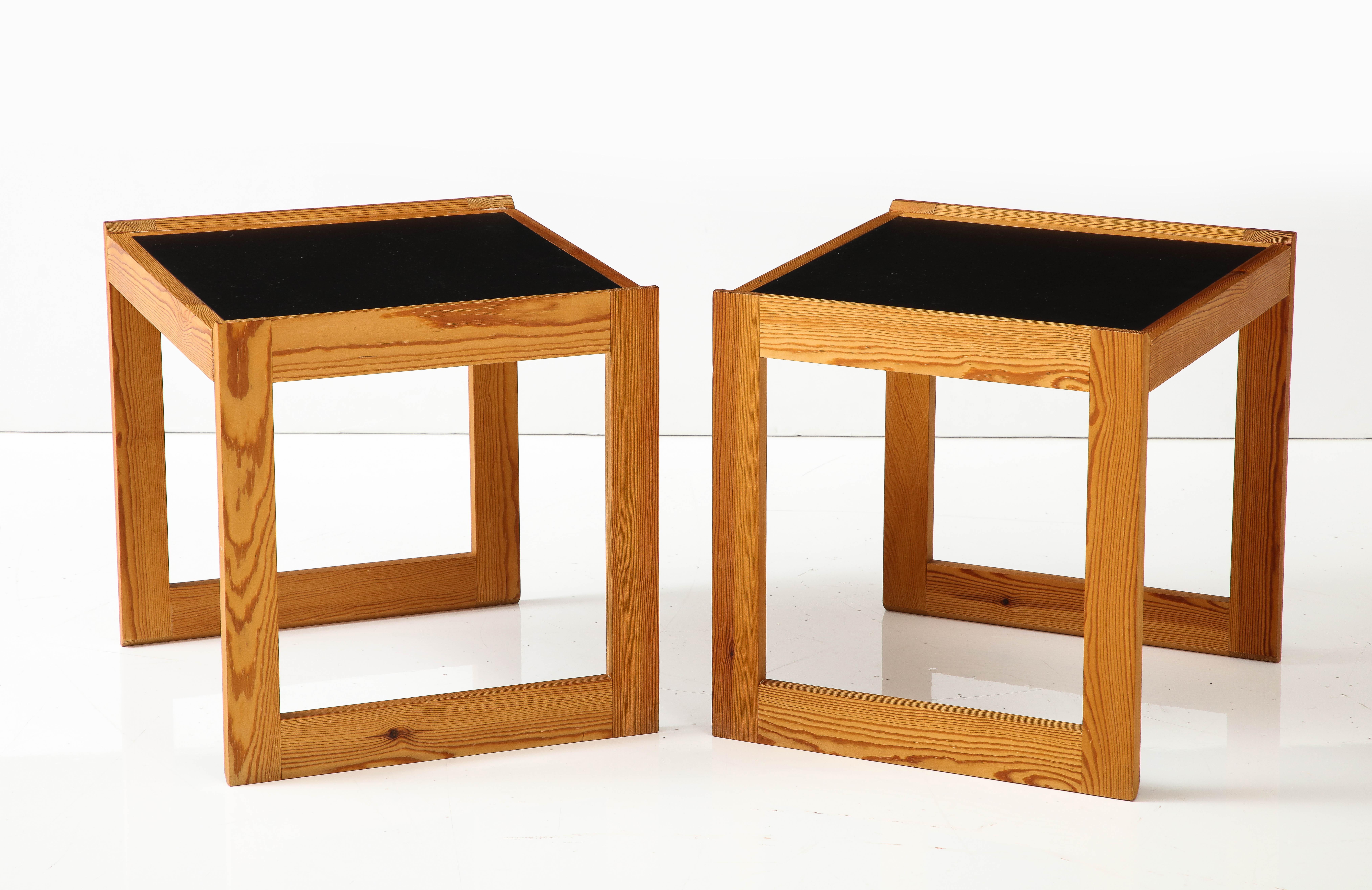 Pair Danish Pine & Laminate Side Tables, circa 1960s For Sale 14