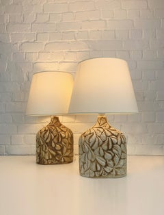 Paire de lampes de table en céramique danoise Søholm Stentøj grès Haico Nitzsche