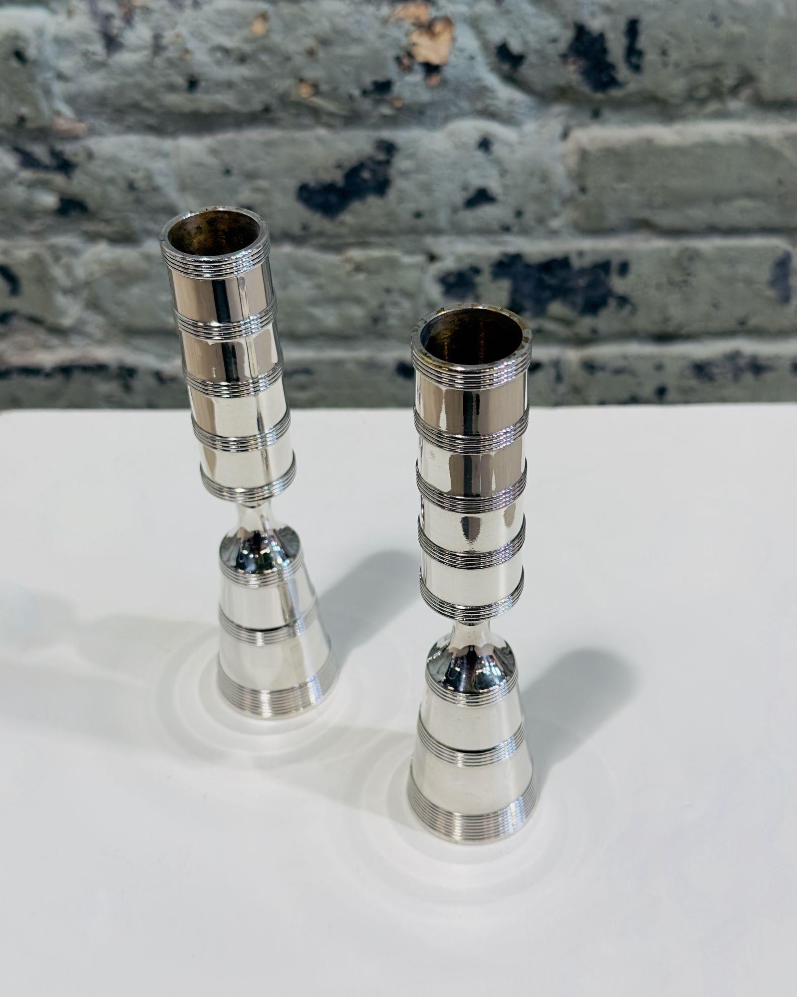 Pair Dansk Candlestick Holders by Jens Quisgard, 1960 In Good Condition For Sale In Chicago, IL