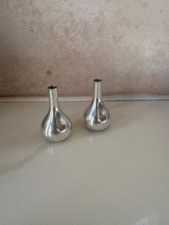 Pair Dansk onion shaped candlesticks stamped Dansk Denmark