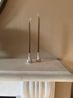 Pair Dansk onion shaped candlesticks stamped Dansk Denmark