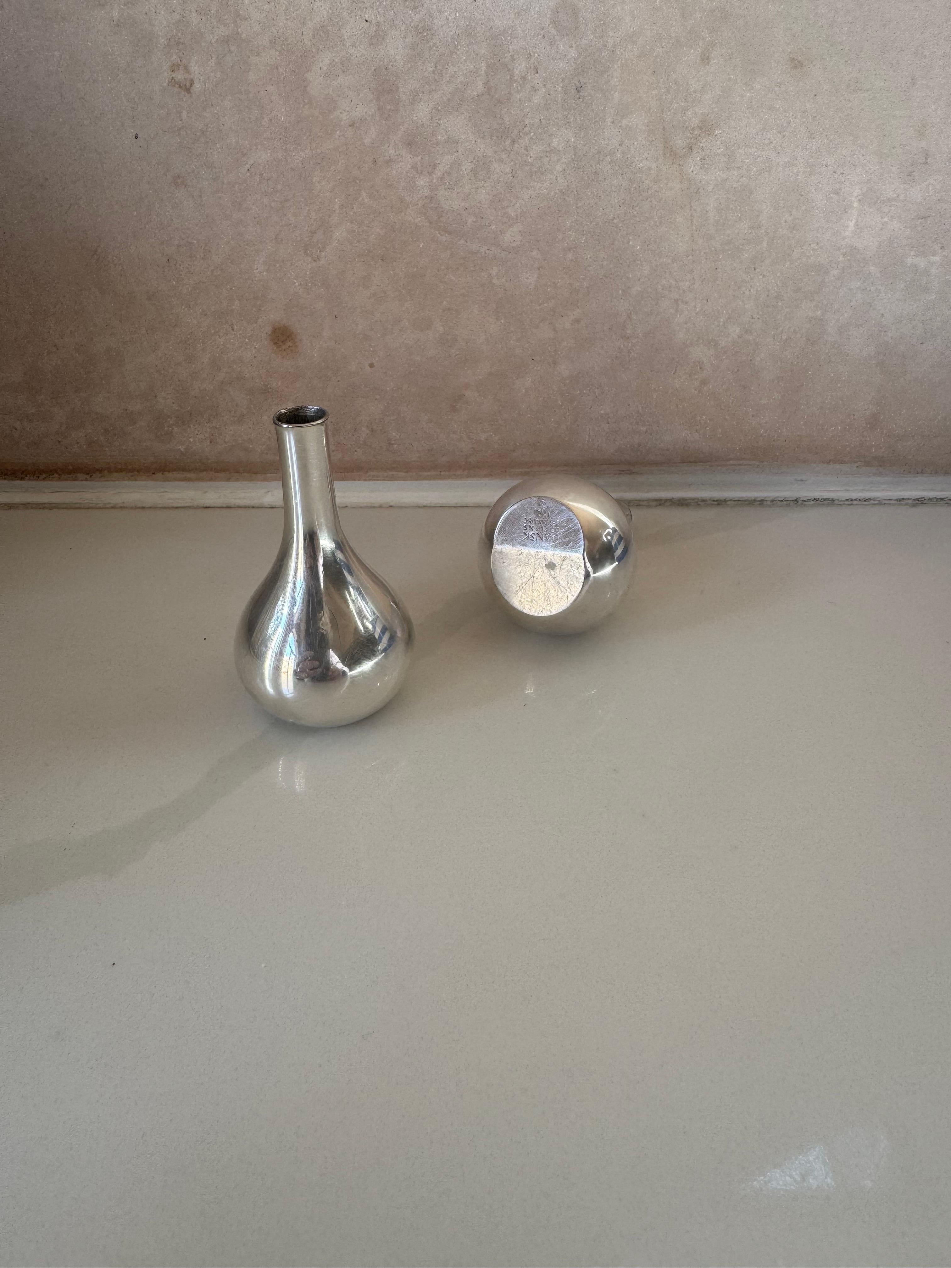 Mid-Century Modern Pair Dansk onion shaped candlesticks stamped Dansk Denmark For Sale