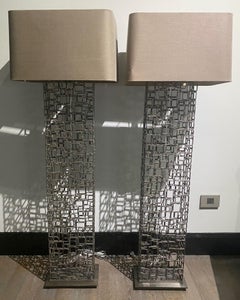 Pair of Darren Iron and Brass Floor Lamps from Arterior