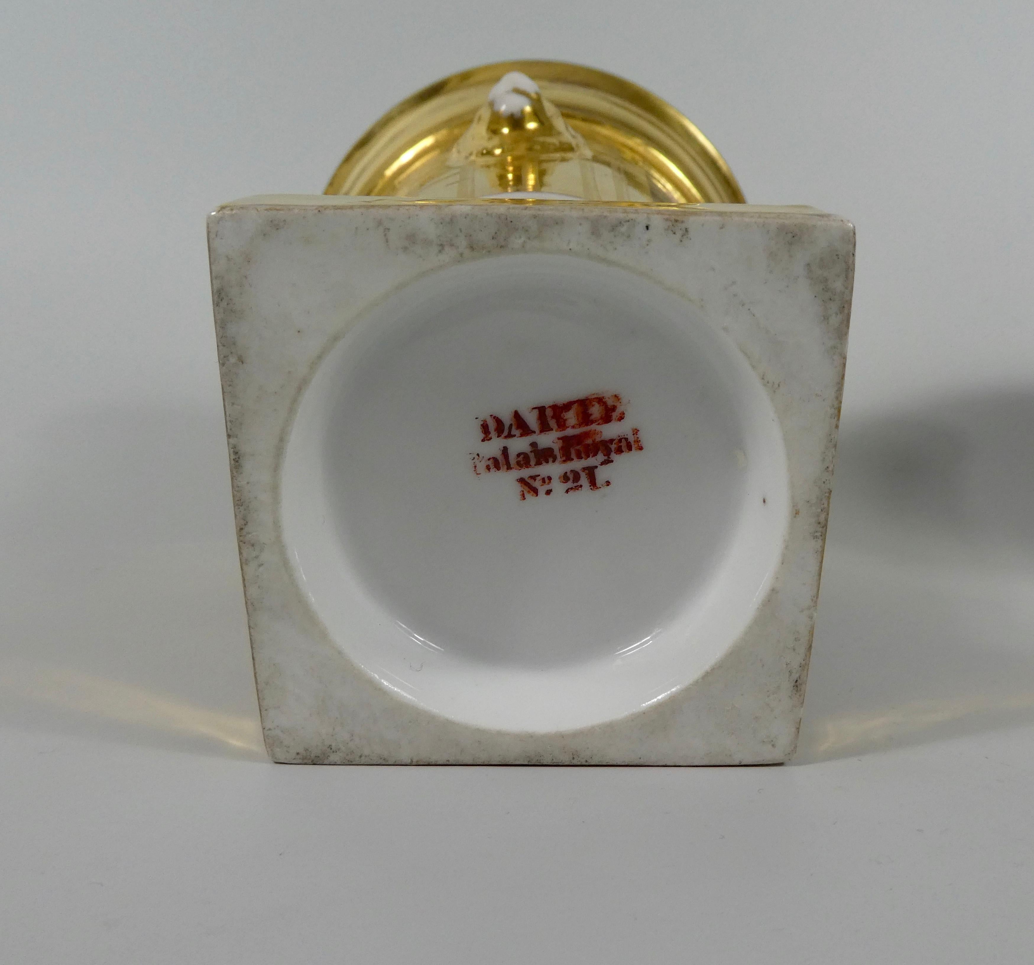 Pair of Darte Freres of Paris Porcelain Pot Pourri, circa 1820 7