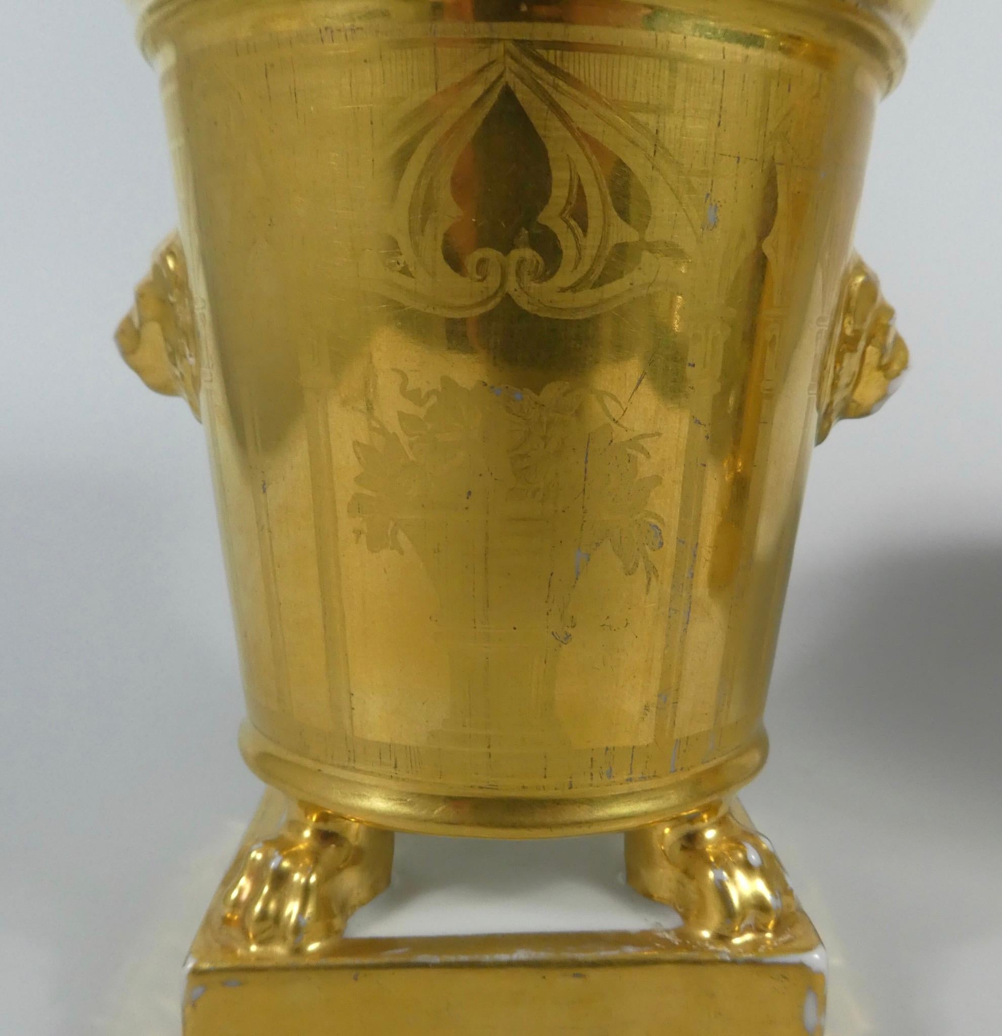 Fired Pair of Darte Freres of Paris Porcelain Pot Pourri, circa 1820