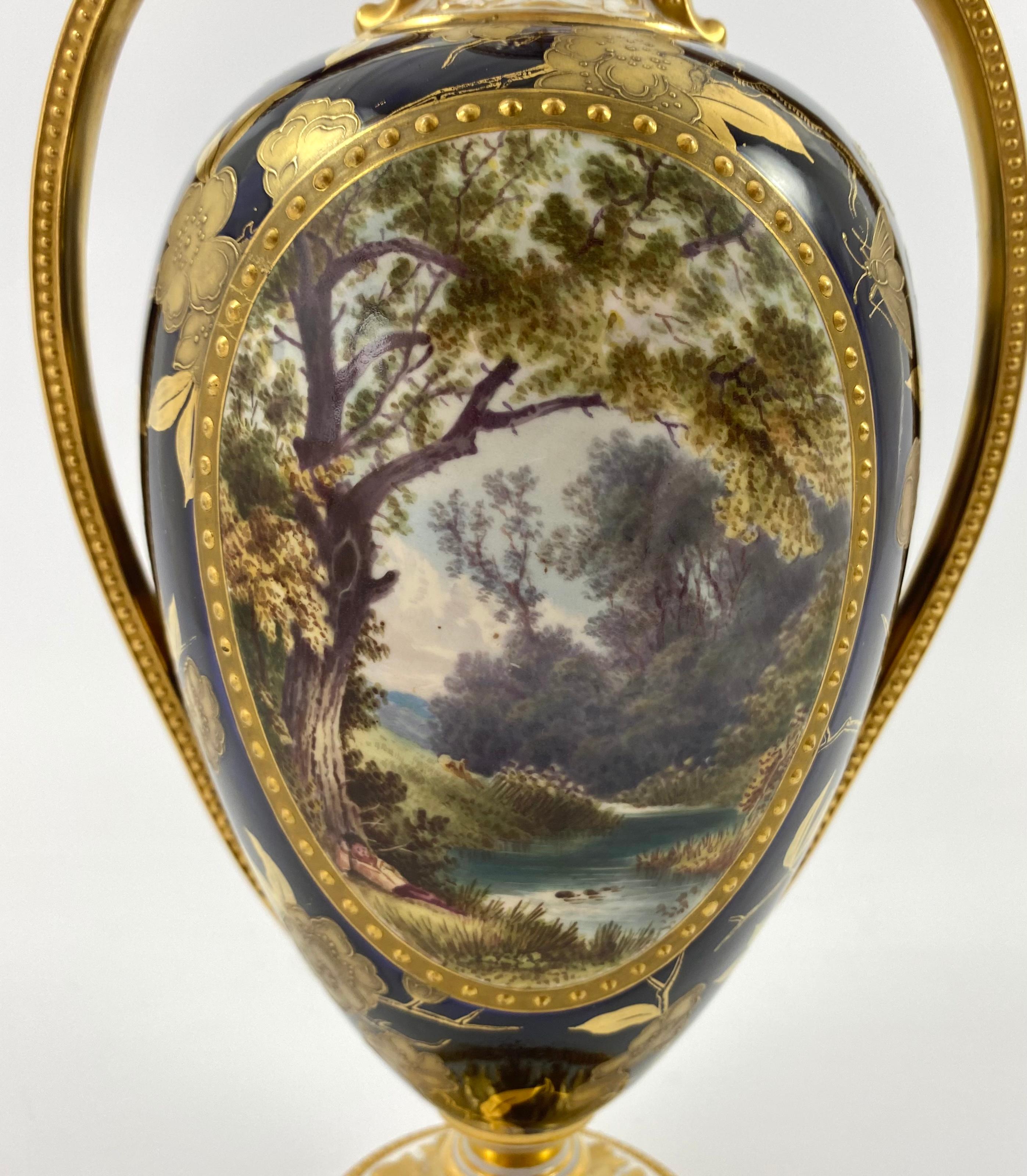 Pair Davenport Porcelain Vases and Covers, c. 1875 8
