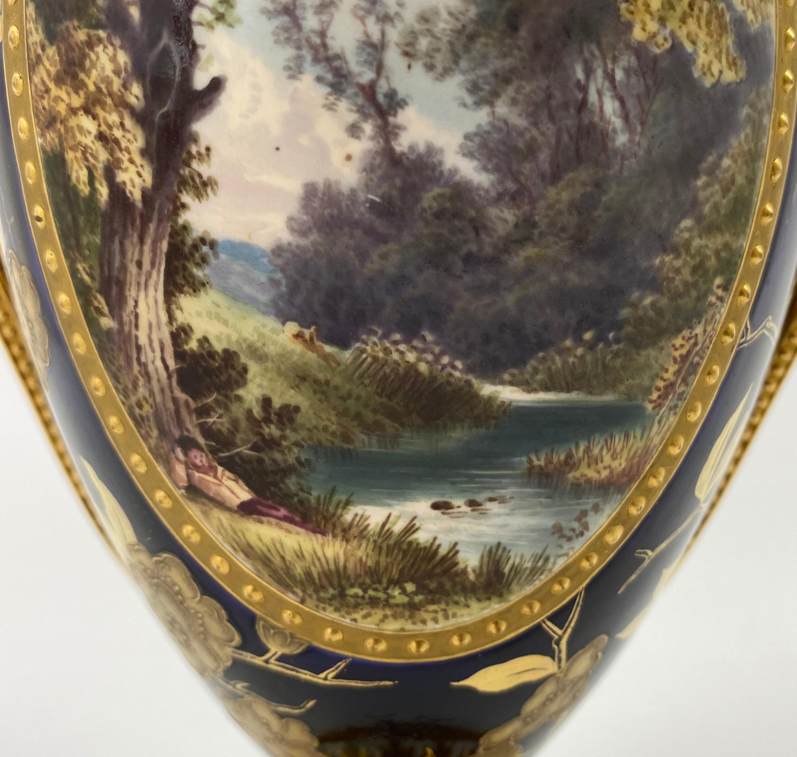 Pair Davenport Porcelain Vases and Covers, c. 1875 11