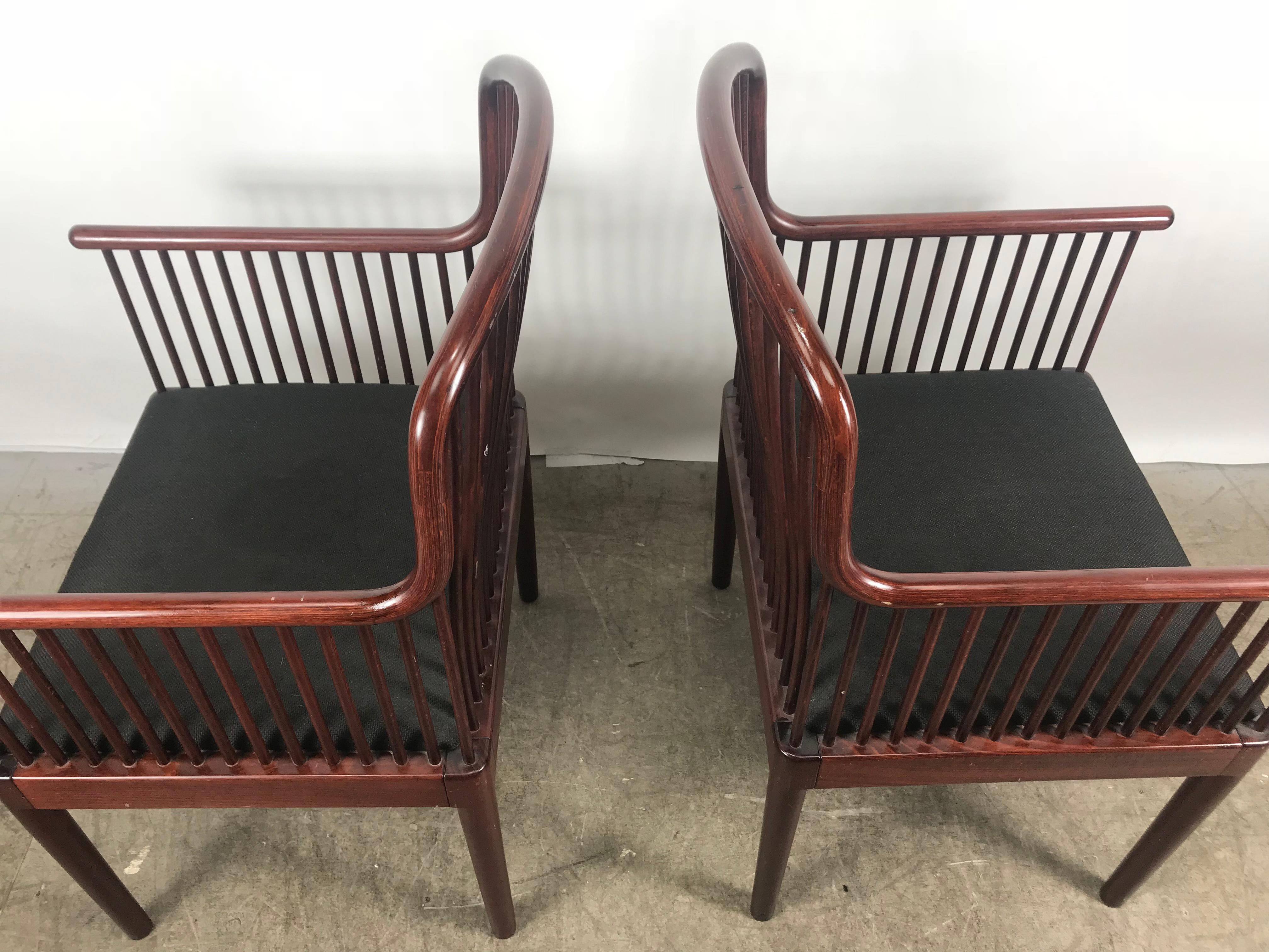 Mid-Century Modern Pair Davis Allen Andover Armchairs for Stendig of Italy