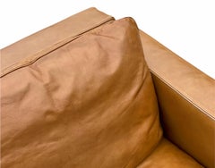 Pair De Sede Robert Haussmann Model RH 302 Lounge Arm Chairs, Leather + Chrome