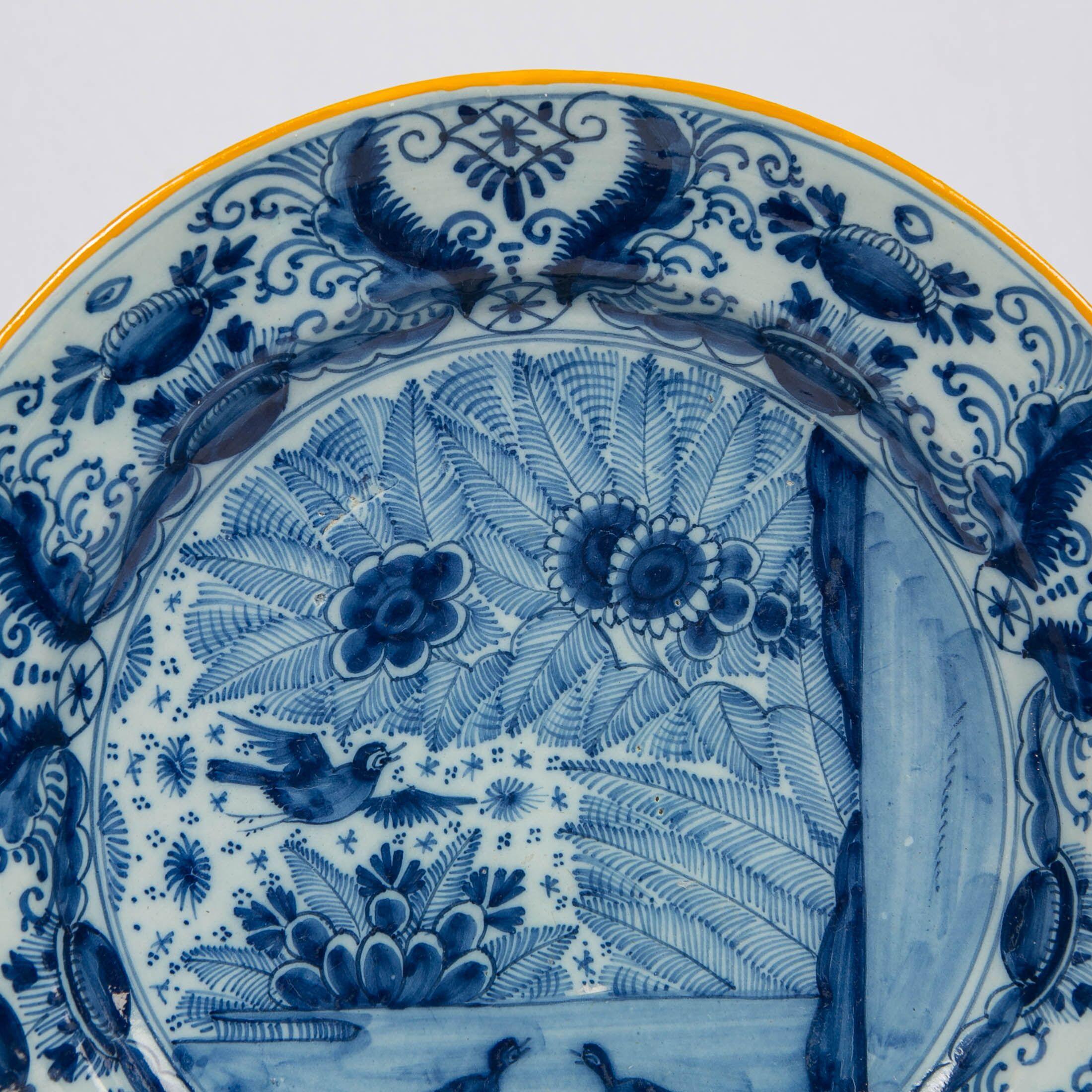 Pair of Delft Blue and White Chargers Made circa 1785 1