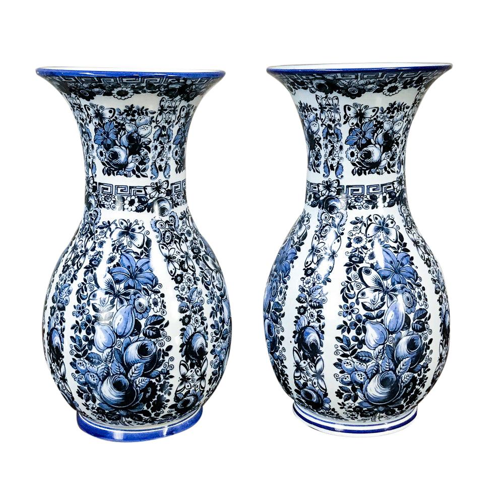 Pair of Delft Vases, 19th Century Blue and White