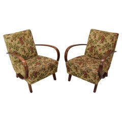 Pair Design Armchairs by Jindrich Halabala, type H-410, 1950's. 