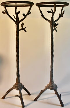 Pair Diego Giacometti Style Drinks Tables