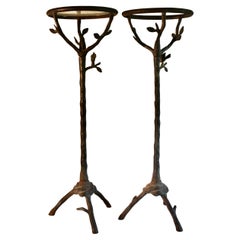 Pair Diego Giacometti Style Drinks Tables
