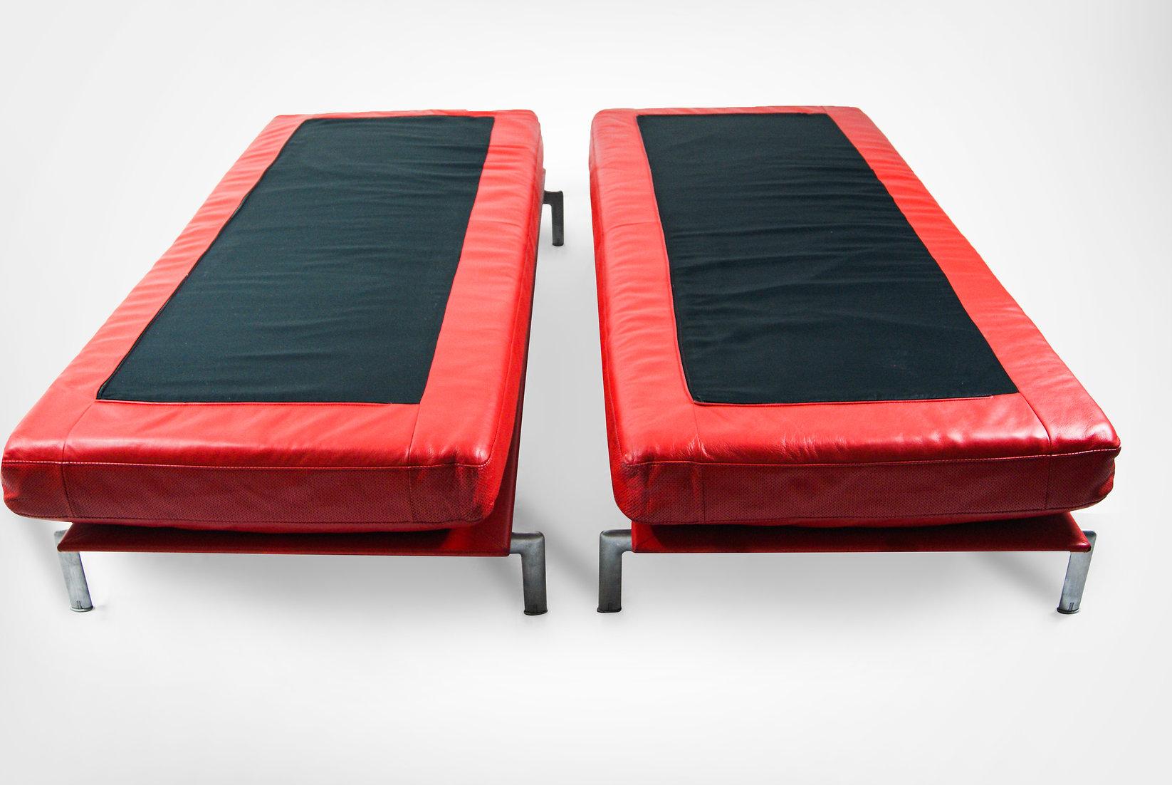 Steel Pair Diesis Daybeds or Benches by Paolo Nava & Antonio Citterio for B&B Italia For Sale