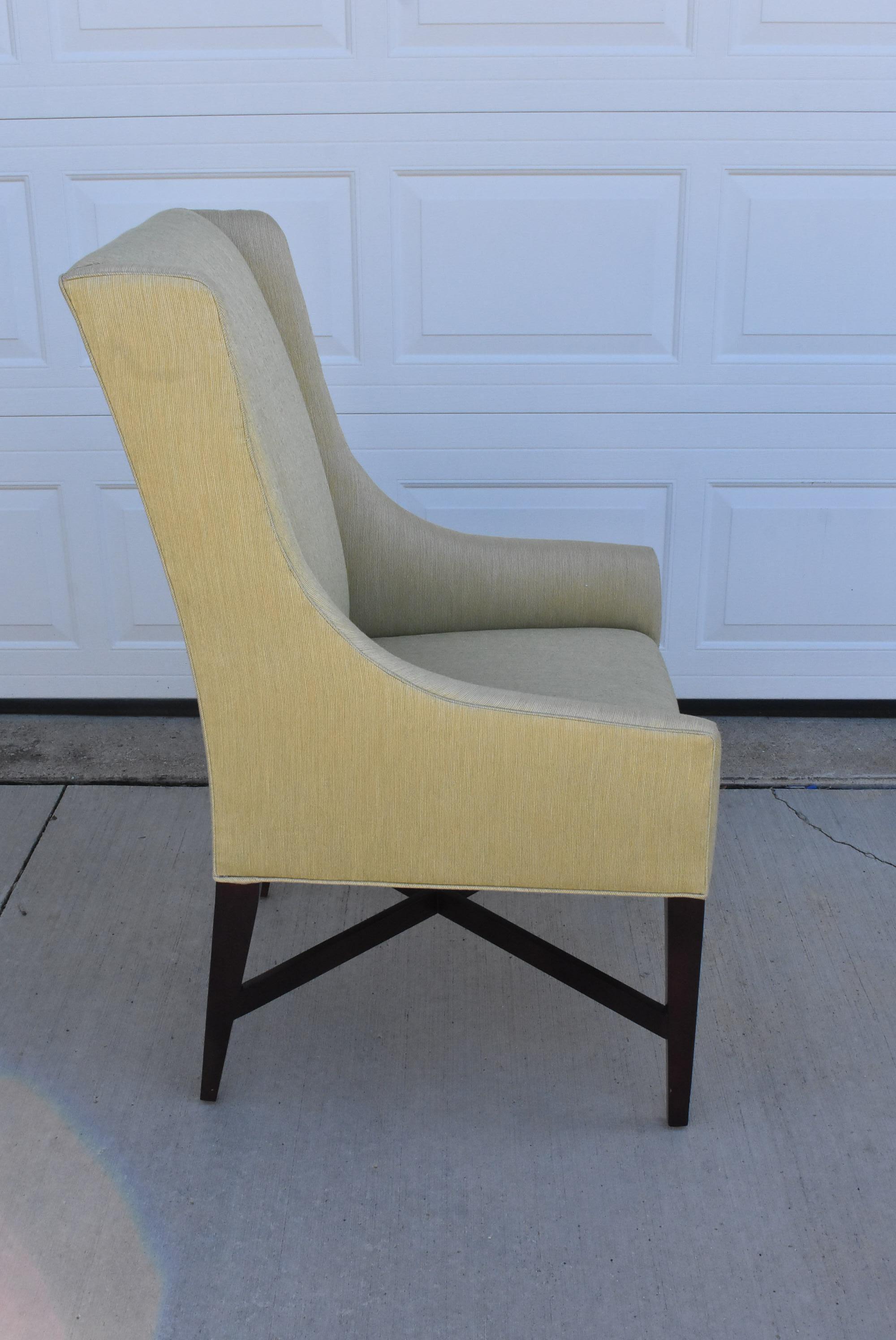 Modern Pair of Dining Captain Side Chairs by Swaim