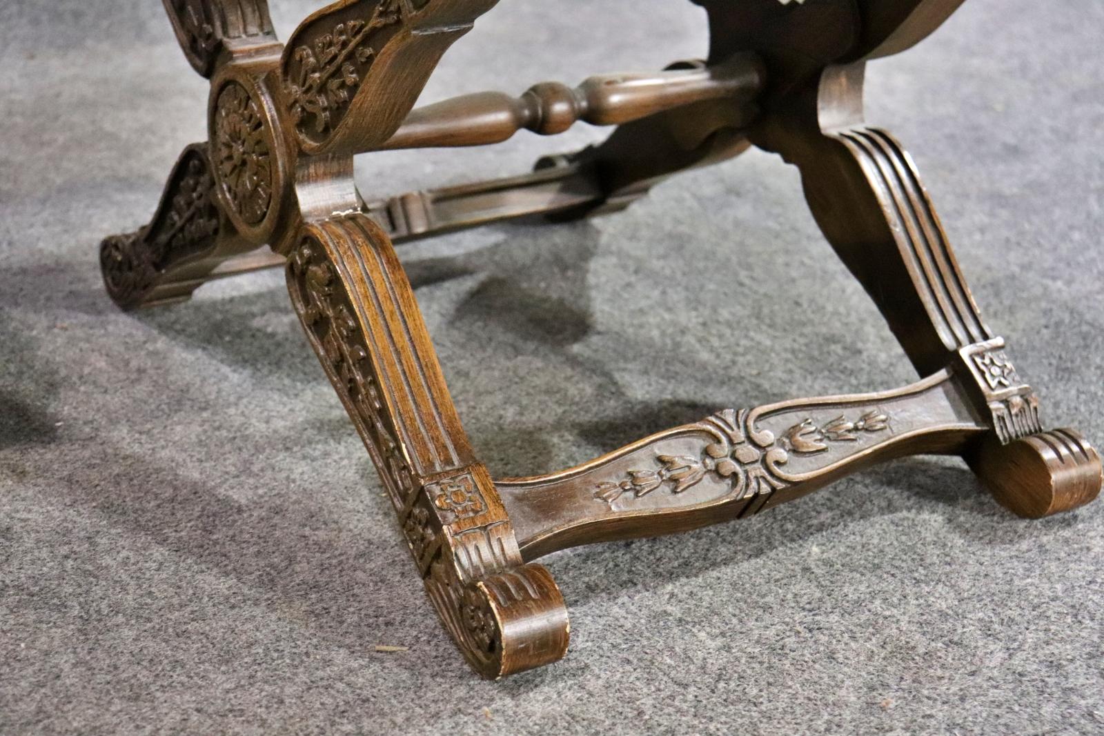 Pair Directoire Carved Draper Era x Benches  For Sale 2
