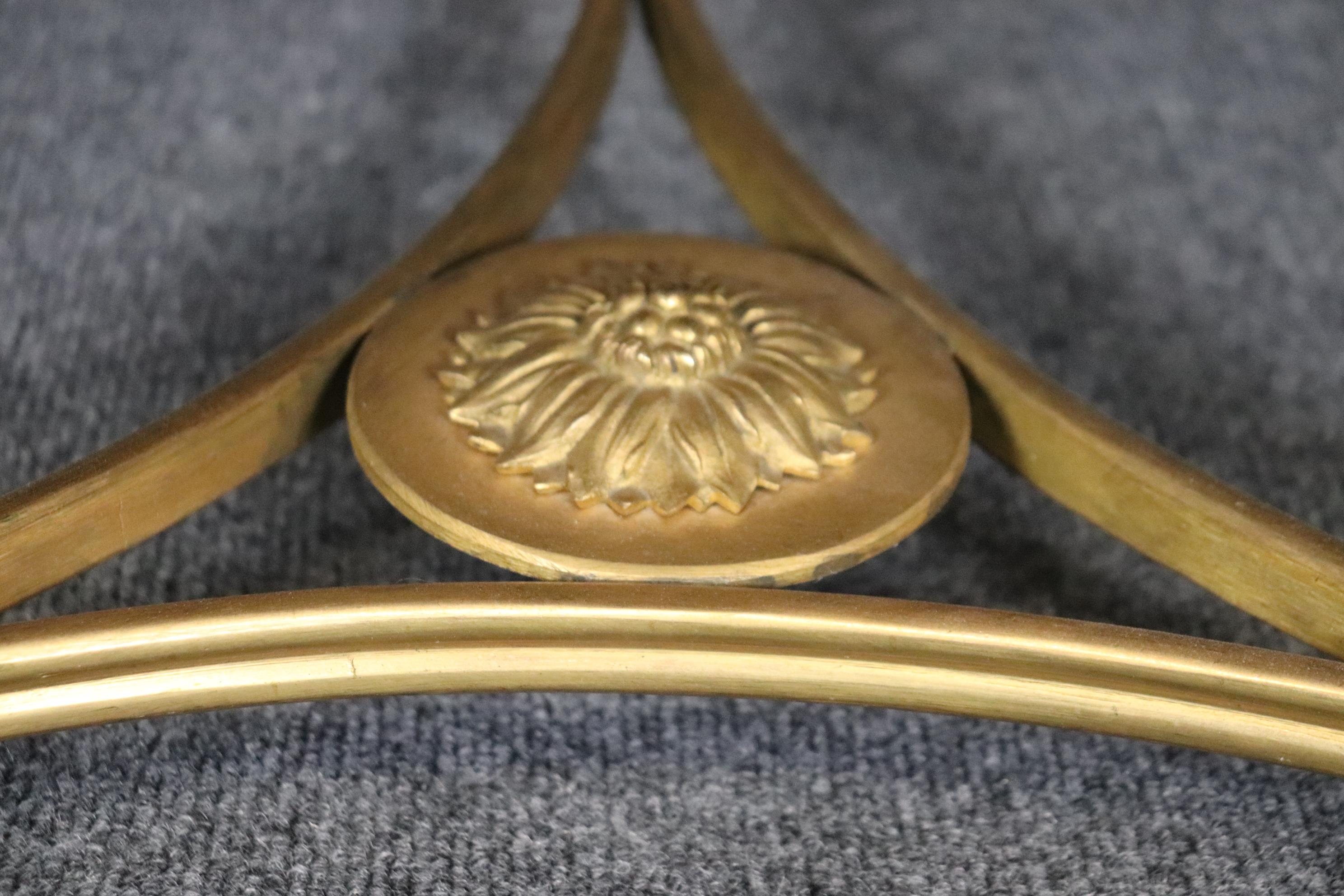 French Pair Directoire Highly Naturalistic Rams Head Dore' Bronze Marble Top Gueridons