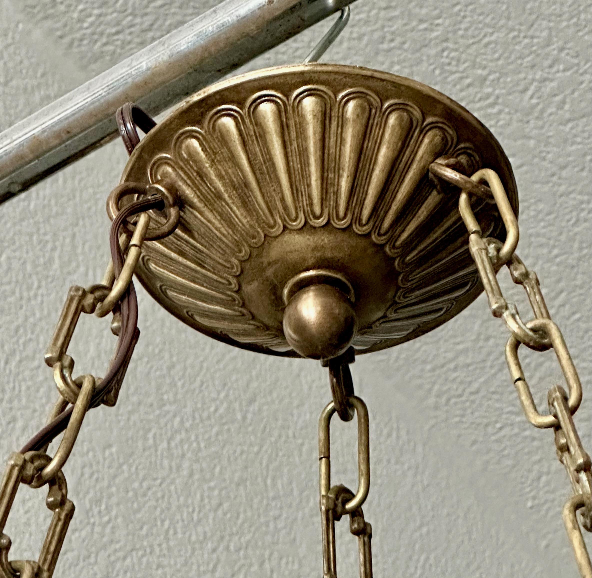 Paire de lustres suspendus en albâtre de style Directoire en vente 7