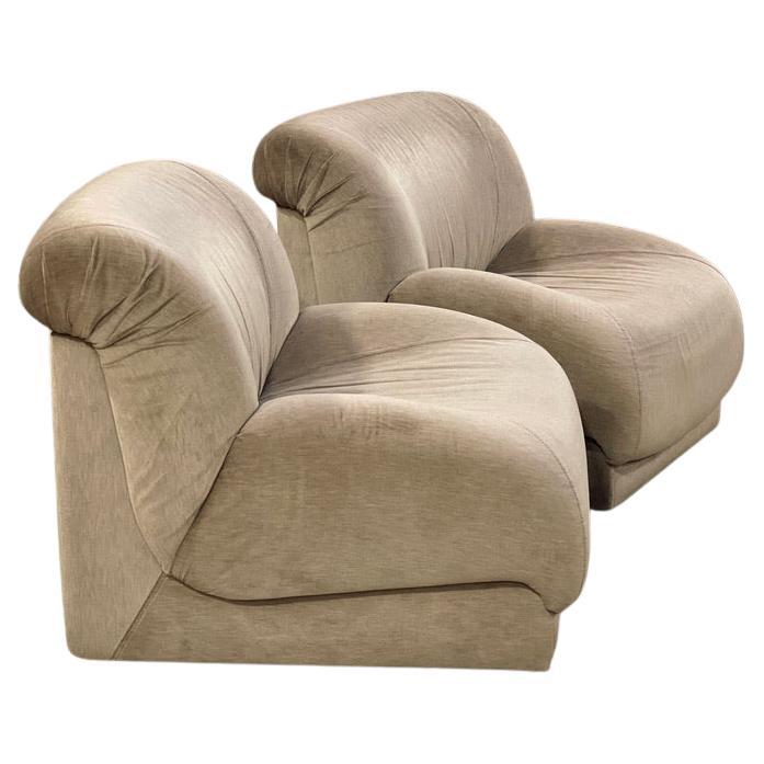 Pair Doimo Salotti Vintage Modular Chairs For Sale