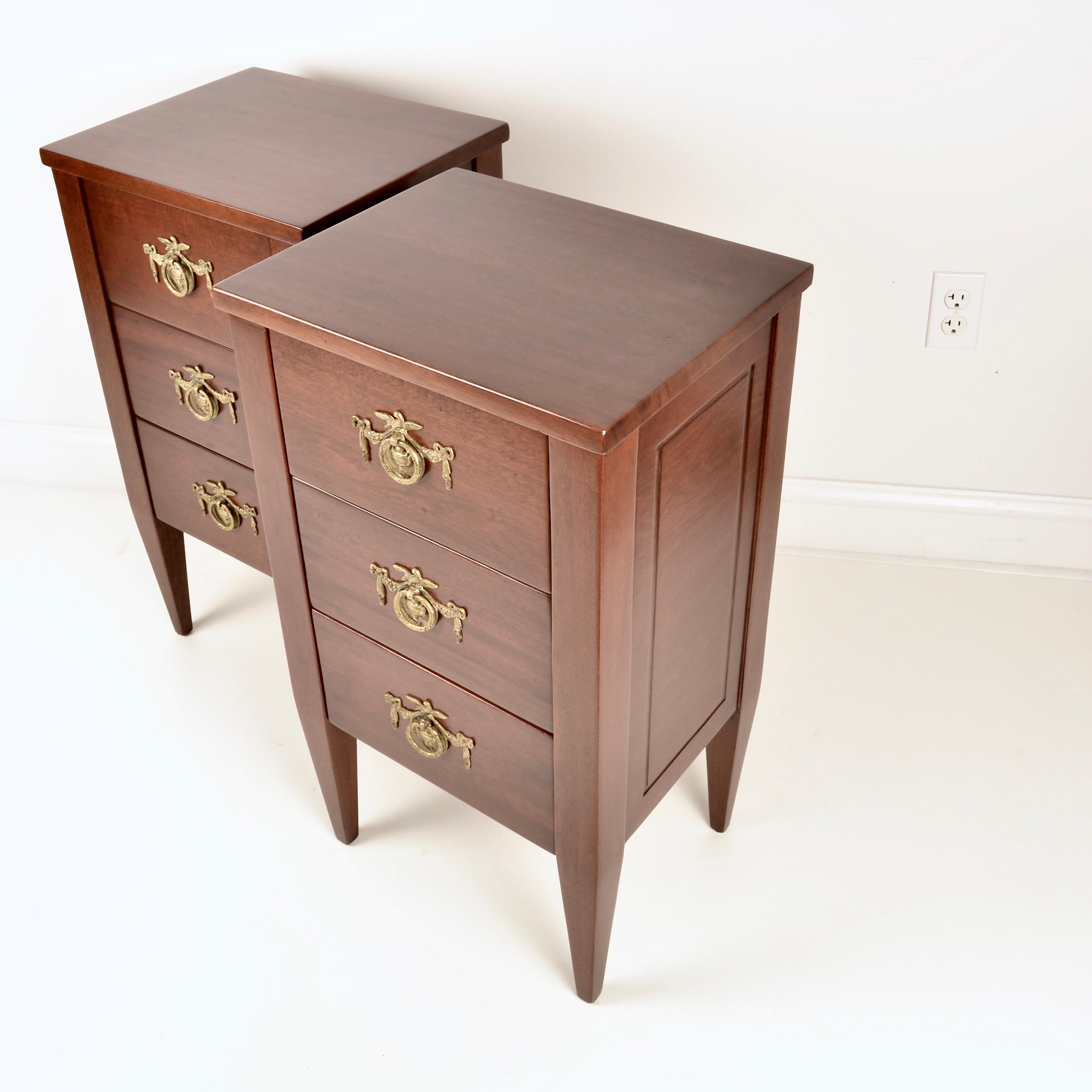 Mahogany Pair Don Ruseau Chests  For Sale
