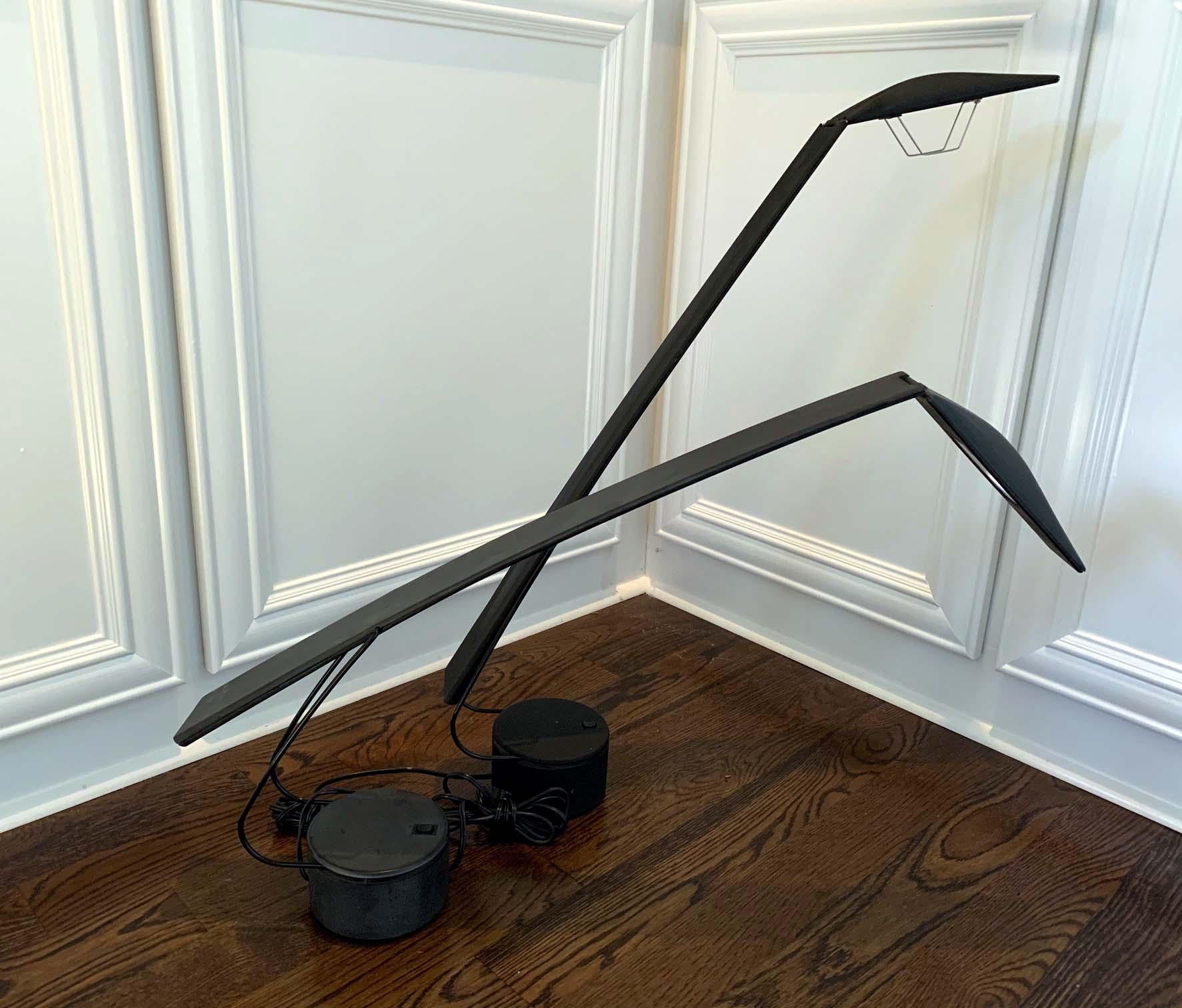 Late 20th Century Dove Task Desk Lamps by Mario Barbaglia Marco Colombo for PAF Studio Italy, Pair For Sale