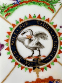 Pair Dragons in Compartments Plates with Scottish Armorial of the Clan Irvine