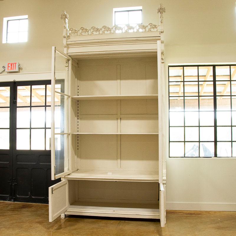 white french display cabinet