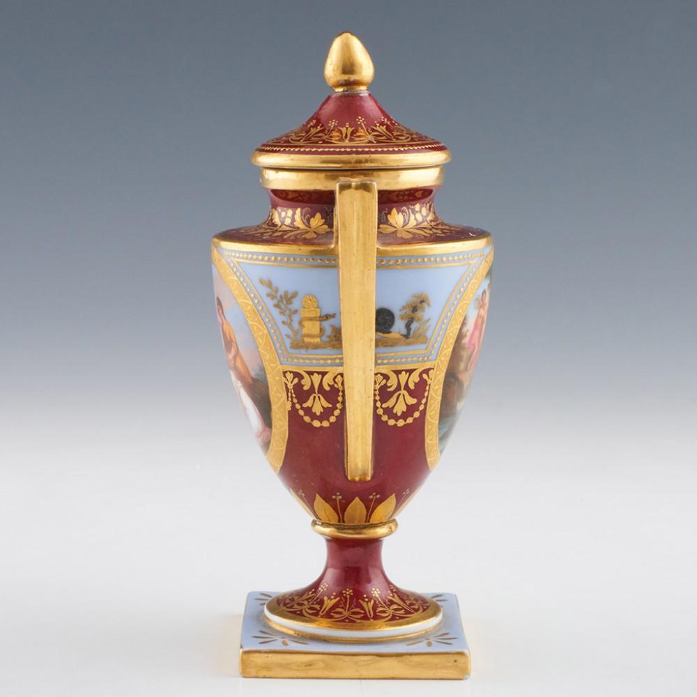 Pair Dresden Vienna Style Porcelain Vases c1890 5