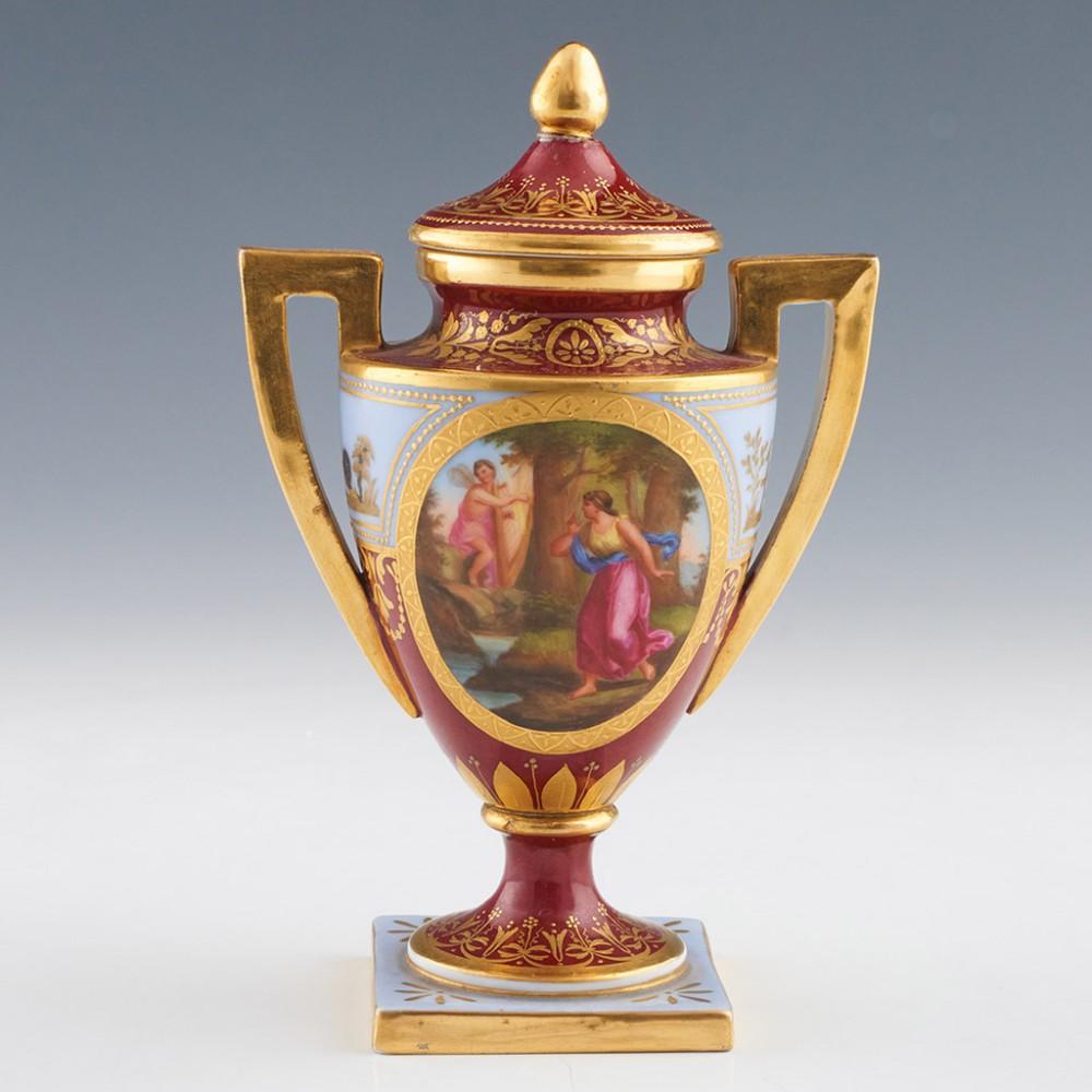 Pair Dresden Vienna Style Porcelain Vases c1890 6