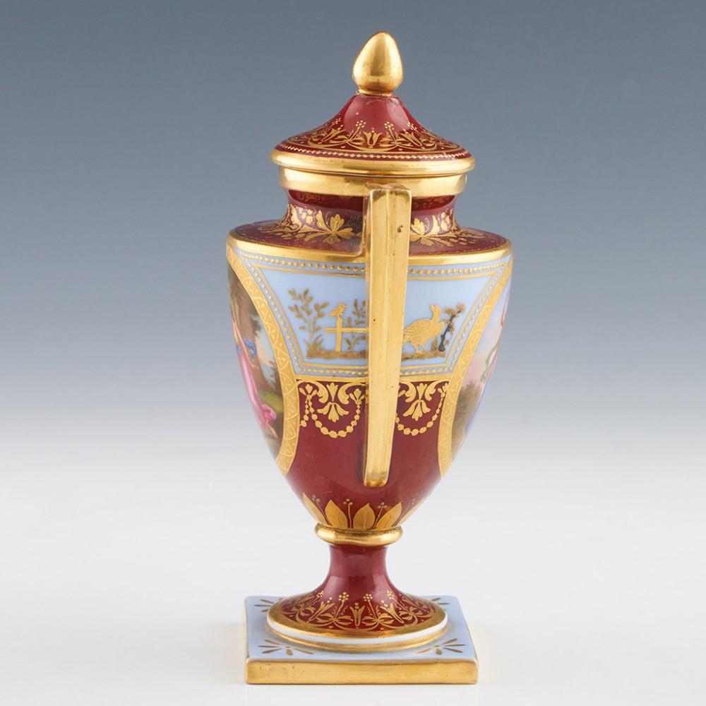 Pair Dresden Vienna Style Porcelain Vases c1890 7