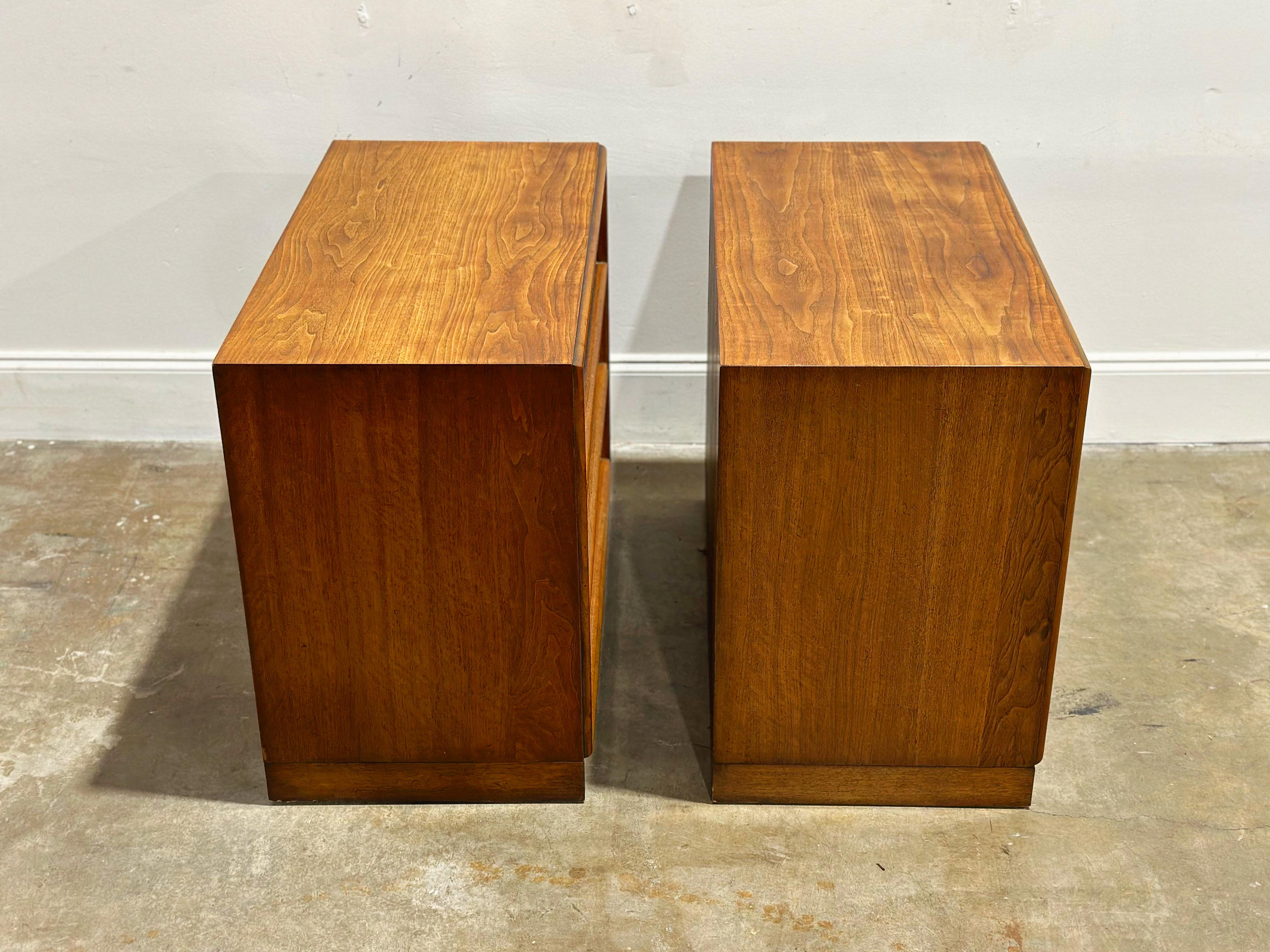 Pair Dresser Chests by TH Robsjohn Gibbings for Widdicomb - Walnut Nightstands 1