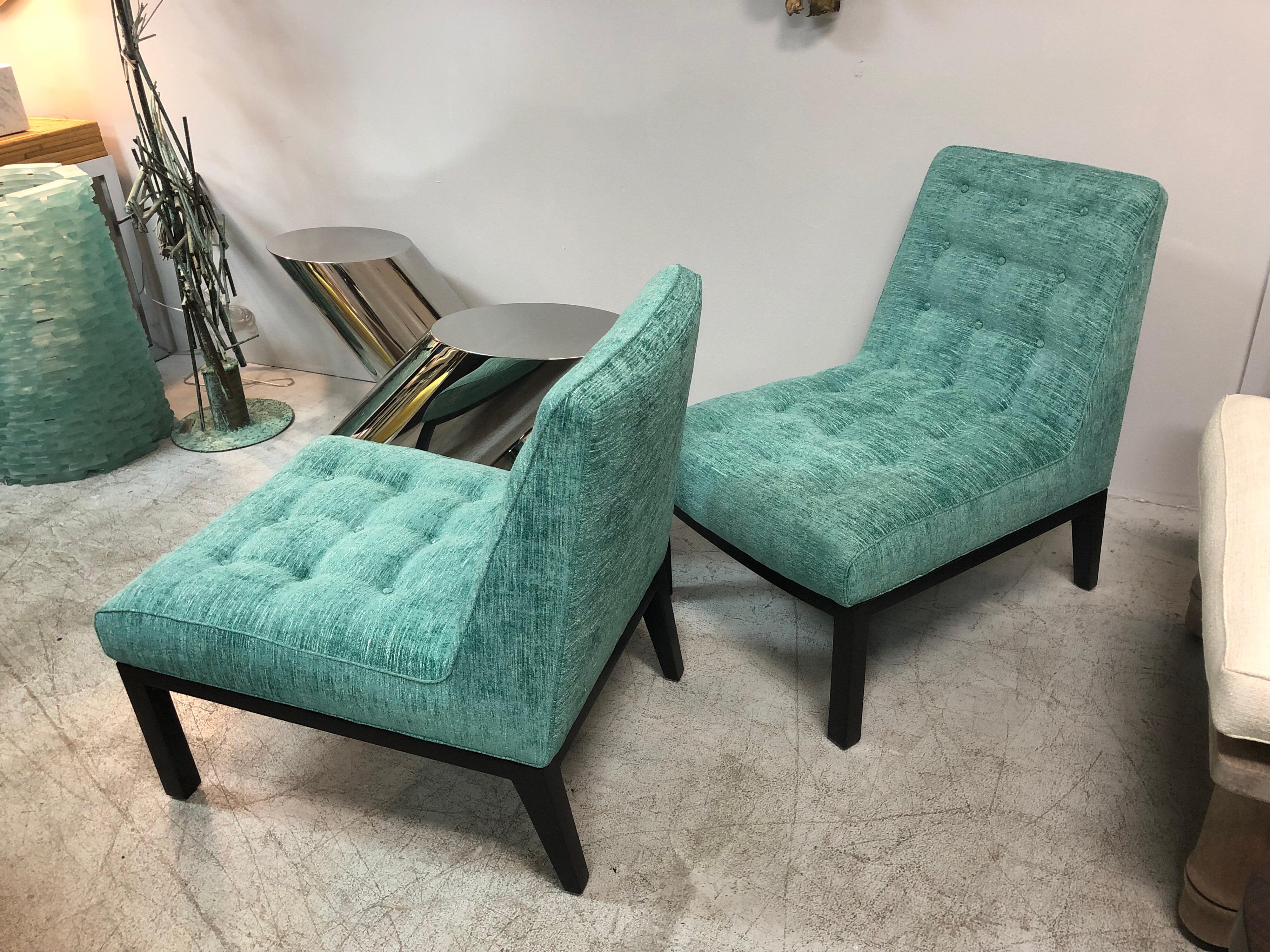 Pair of Dunbar Mid Century Lounge Chairs by Edward Wormley 1