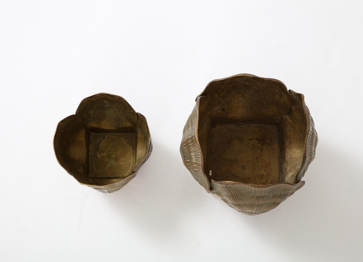 Pair Duquette Style Shell Planters For Sale 1