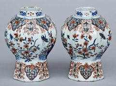 Pair of Dutch Delft Vases, 17th Century