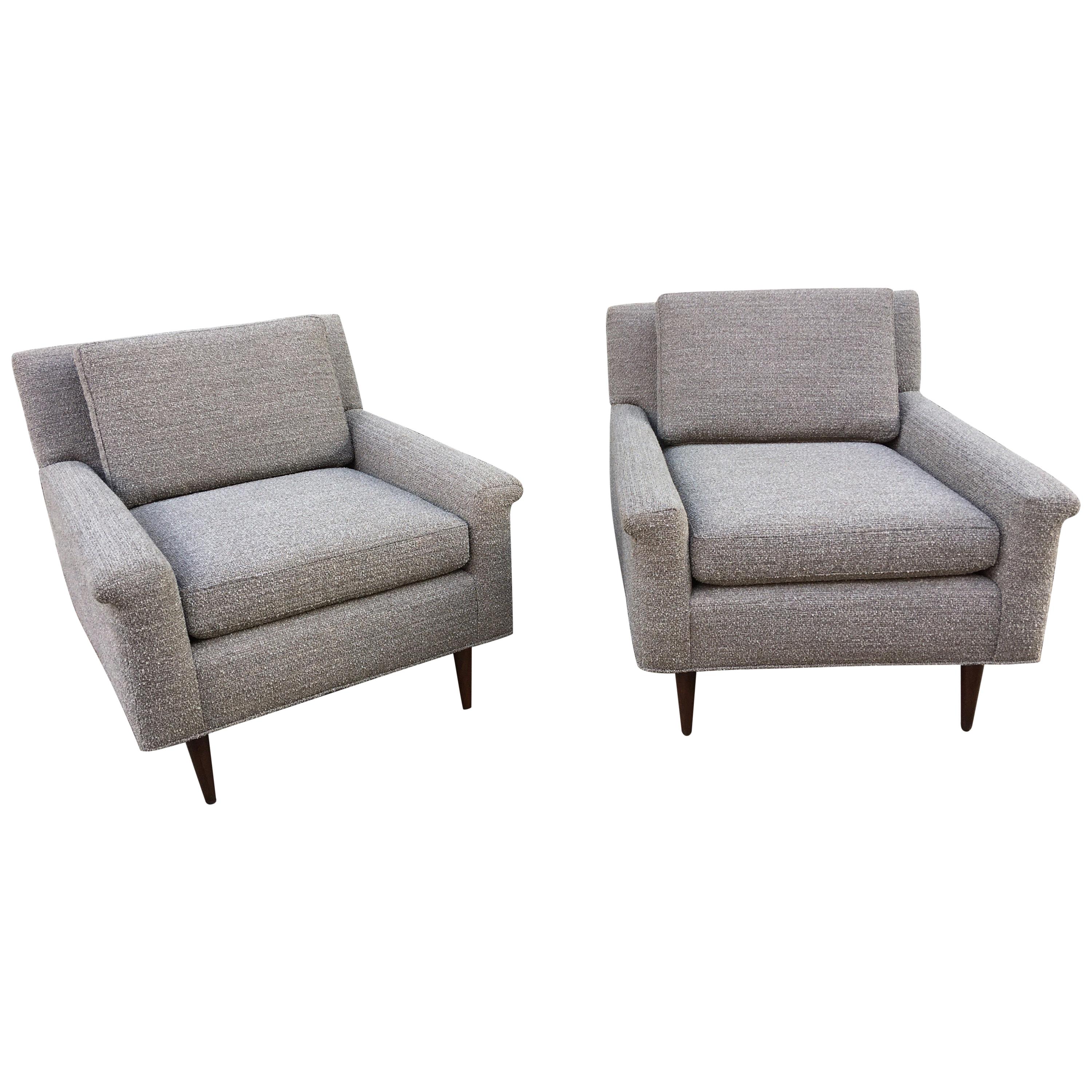 Pair of DUX Lounge Chairs, Newly Upholstered