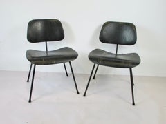 Pair Eames DCM in Worn Original Ebonized Finish