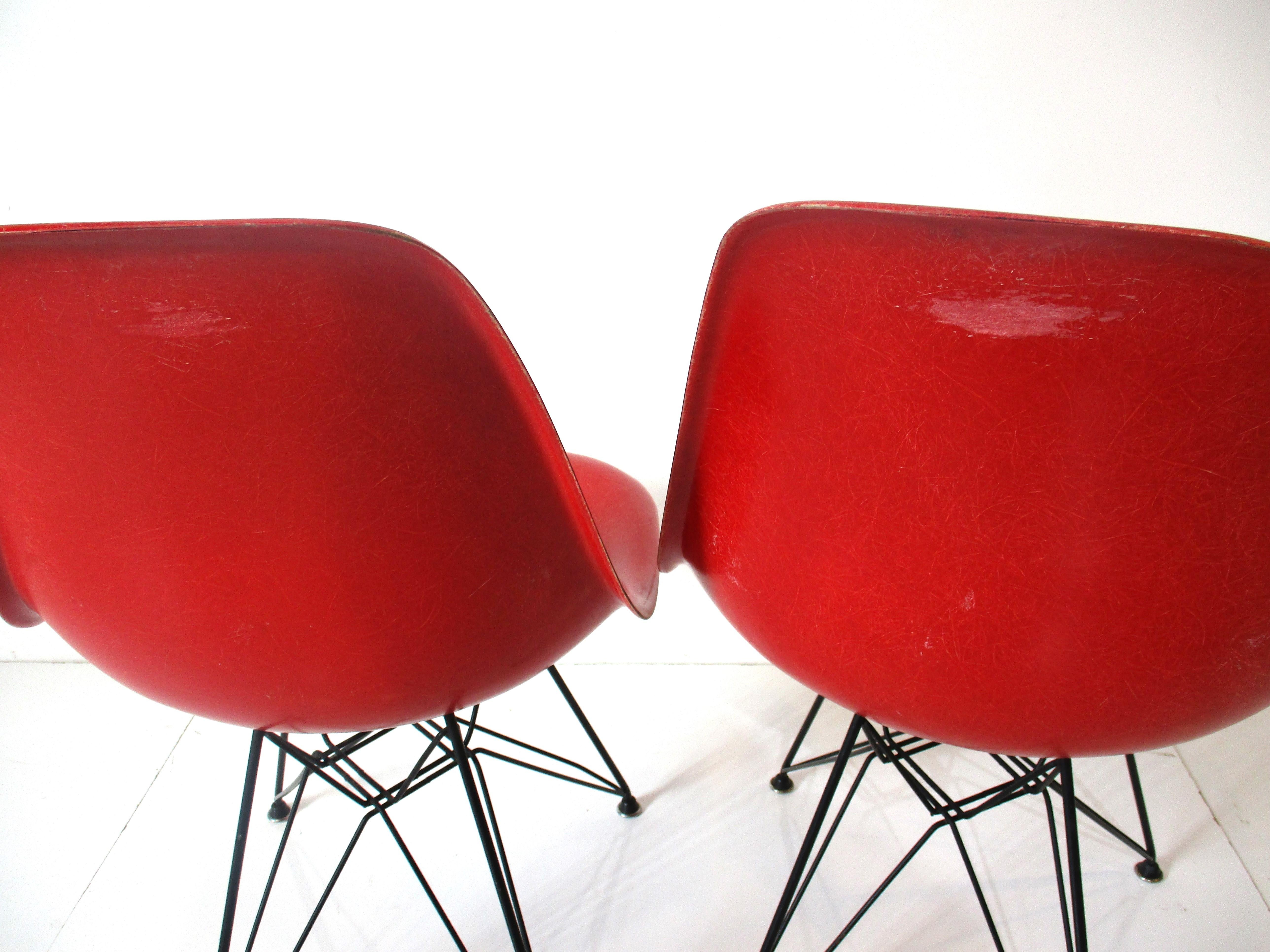 Pair Eames Eiffel Tower Side Chairs for Herman Miller 3