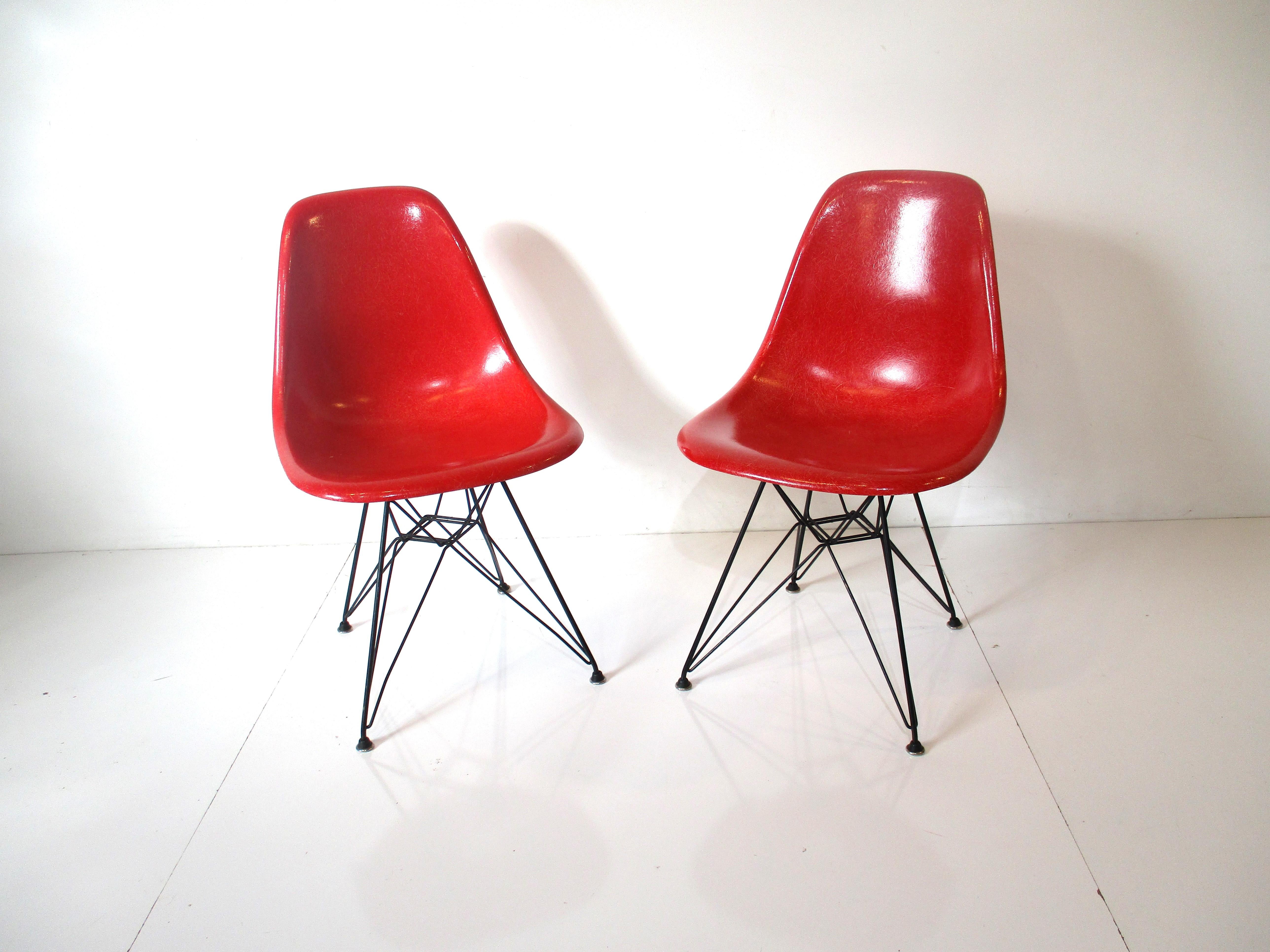 Pair Eames Eiffel Tower Side Chairs for Herman Miller 5