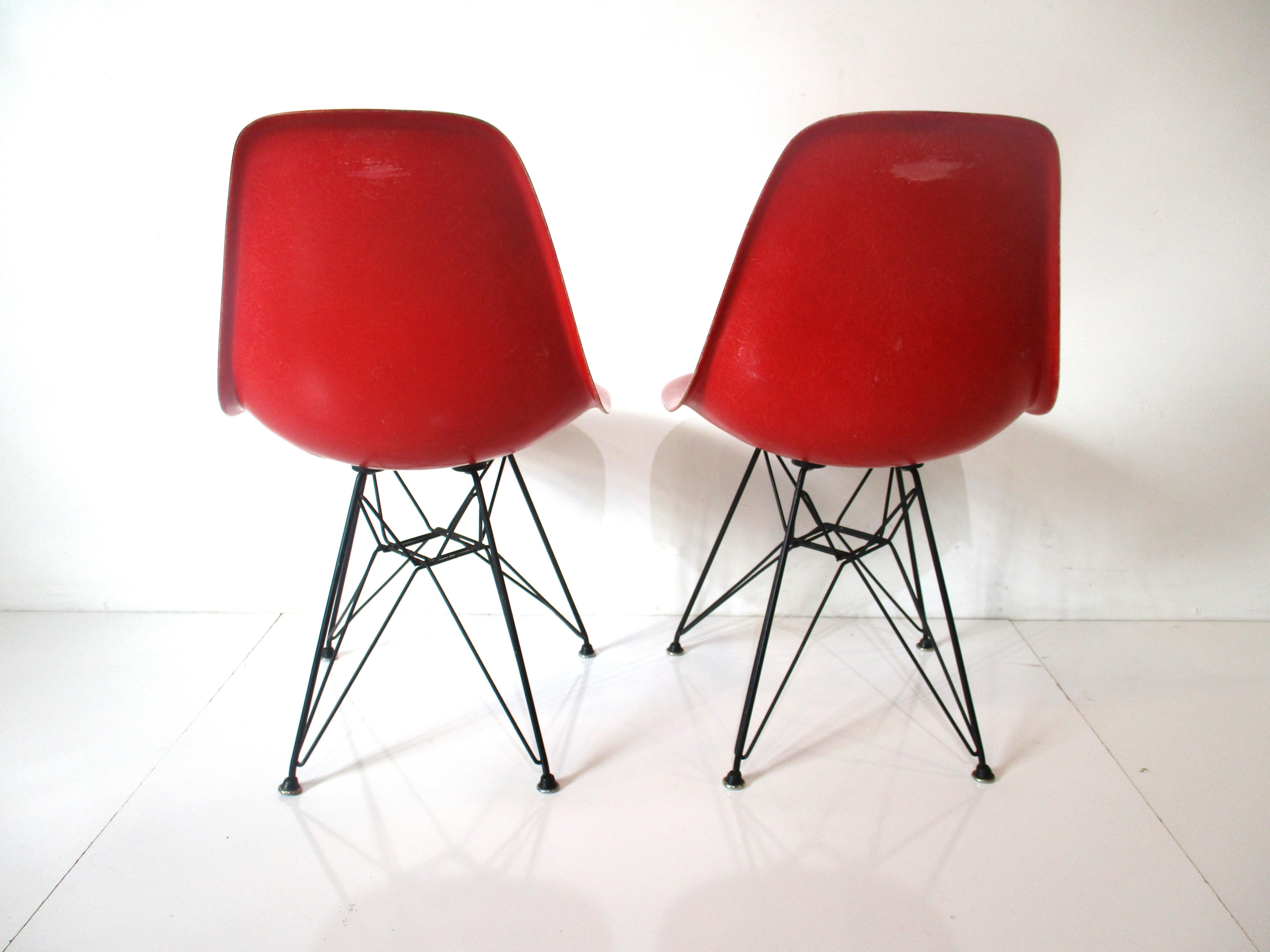 American Pair Eames Eiffel Tower Side Chairs for Herman Miller