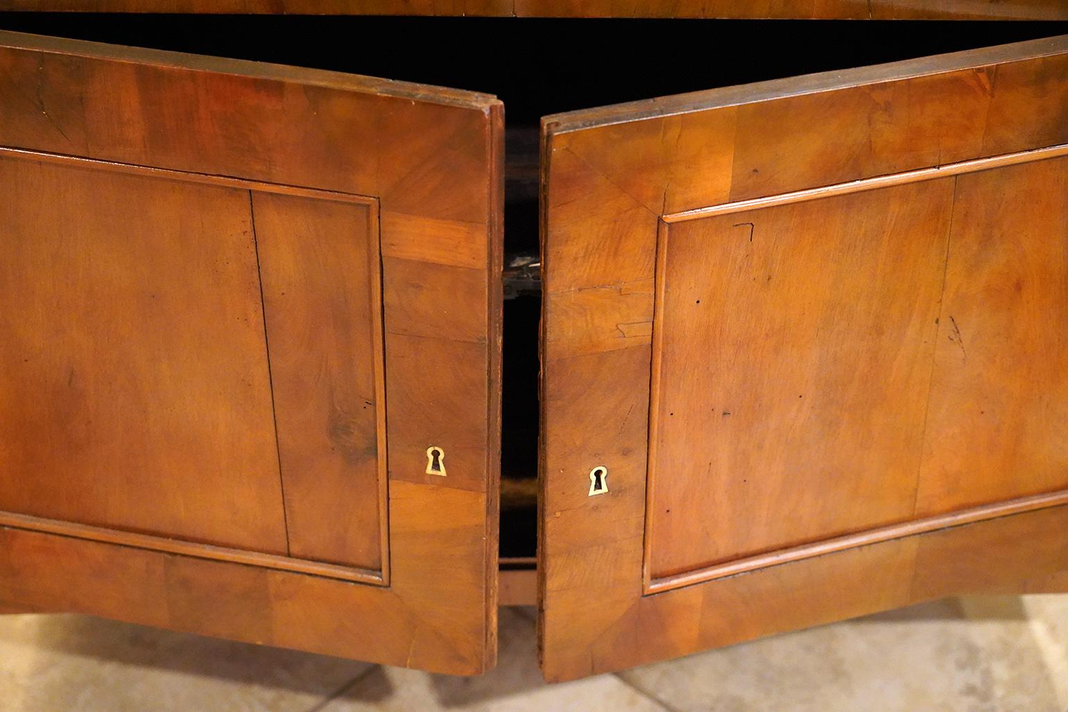 Pair of Austrian-Italian Neoclassical Walnut Cabinets or Sideboards 11