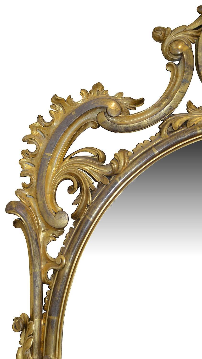 Pair frühen 19. Jahrhundert geschnitzt Giltwood Pier Glasspiegel. (Englisch)
